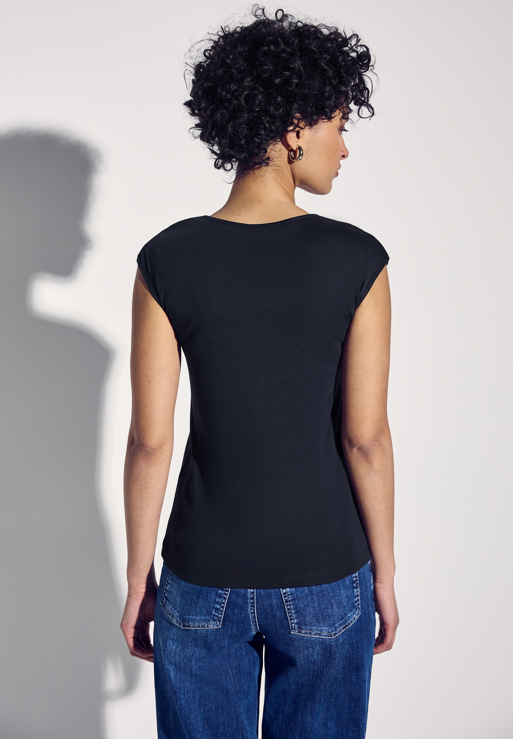 STREET ONE V-Shirt, doppellagig