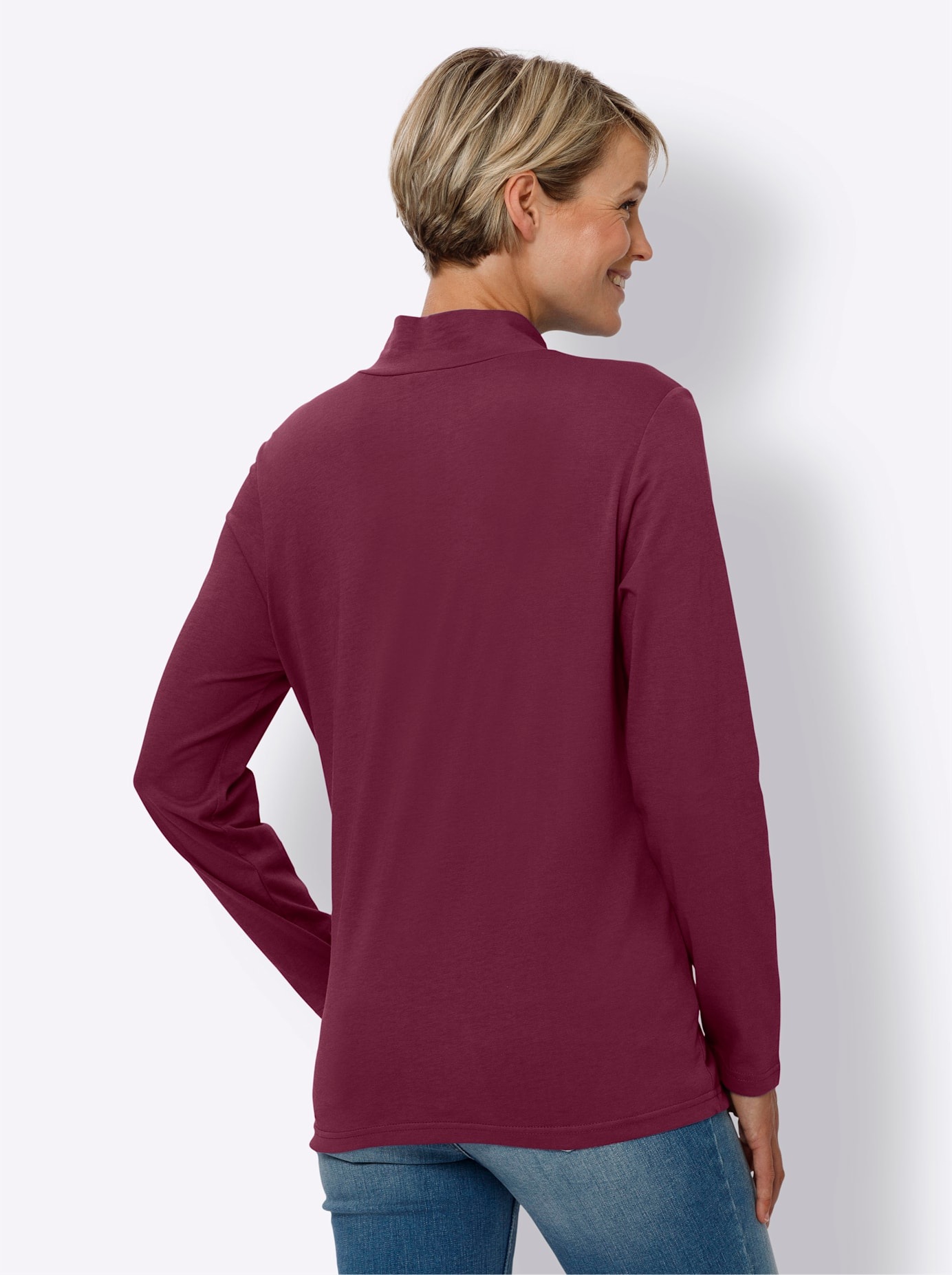 Classic Basics Langarmshirt "Stehkragen-Shirt", 1 Stk. günstig online kaufen