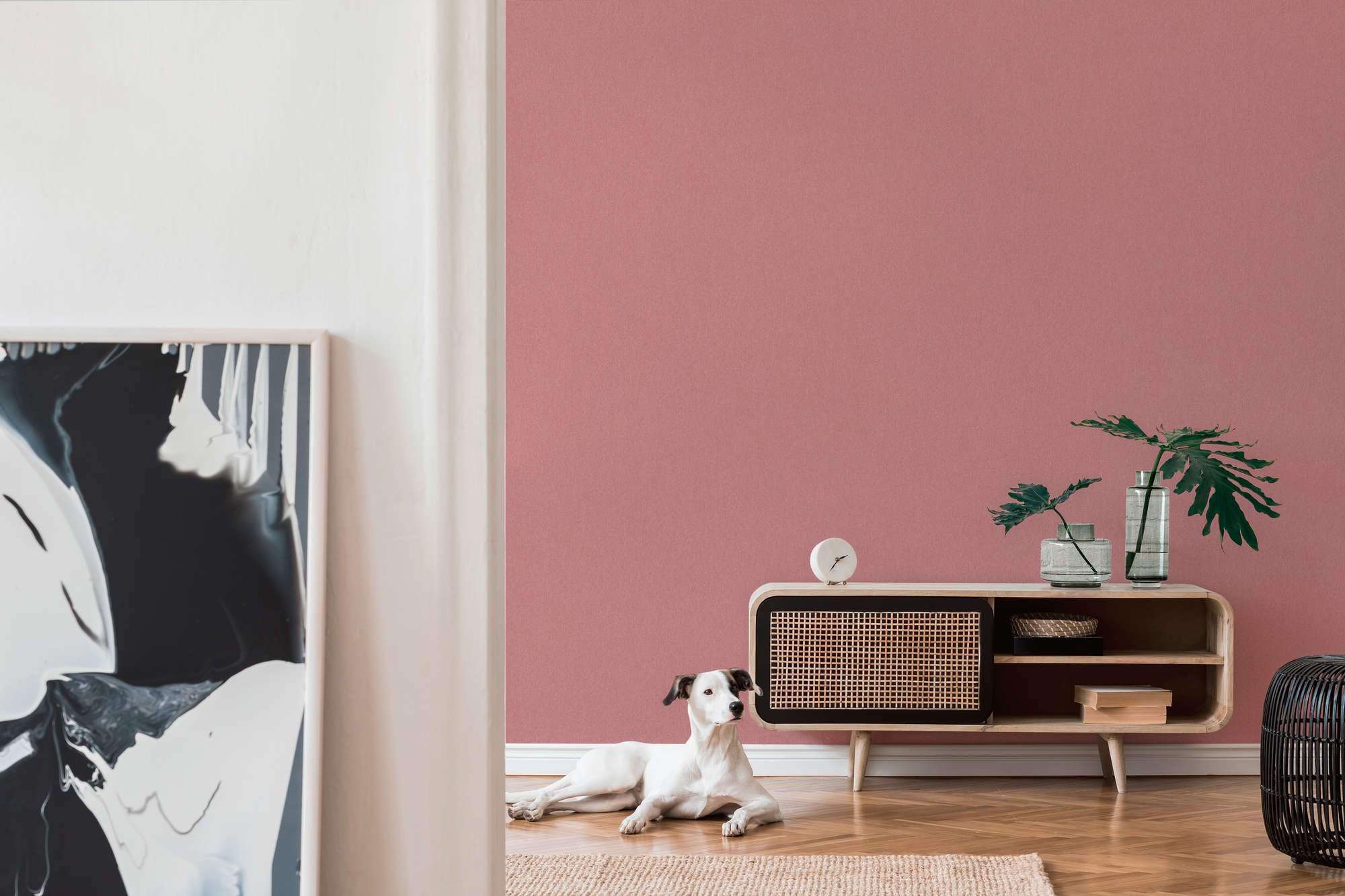 A.S. Création Vliestapete »Attractive 2 Mustertapete«, matt-gemustert-neutral, Unitapete glatt Hellgrau einfarbig Tapeten Wohnzimmer modern Design