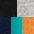 orange, mint, navy, grau-meliert, schwarz
