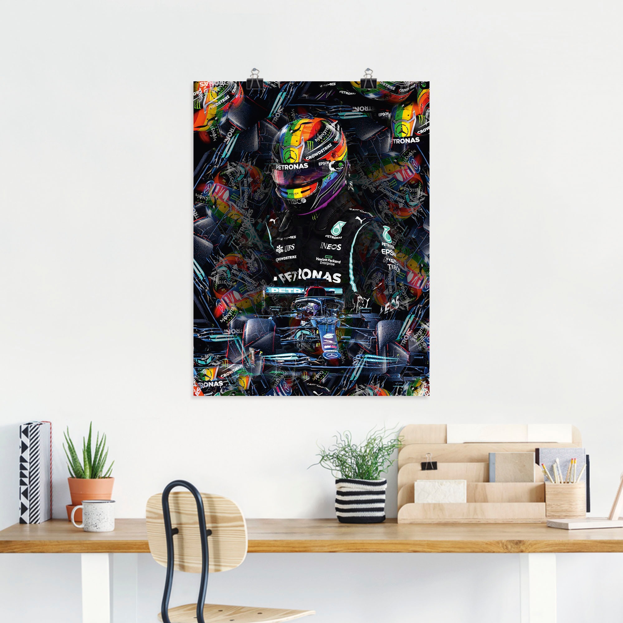 Artland Wandbild »Sir Lewis Hamilton Motorsportlegende«, Bilder von Männern, (1 St.), als Alubild, Outdoorbild, Leinwandbild, Poster in verschied. Größen
