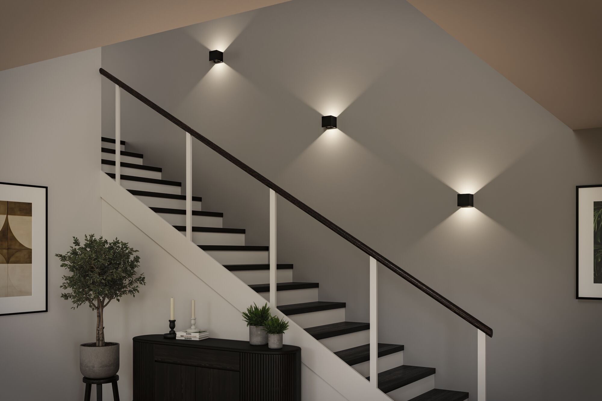 Paulmann LED Wandleuchte »Nyara IP44 2W« LED-Modul 2 Stk. Dämmerungsgesteuerter Bewegungsmelder (HF)