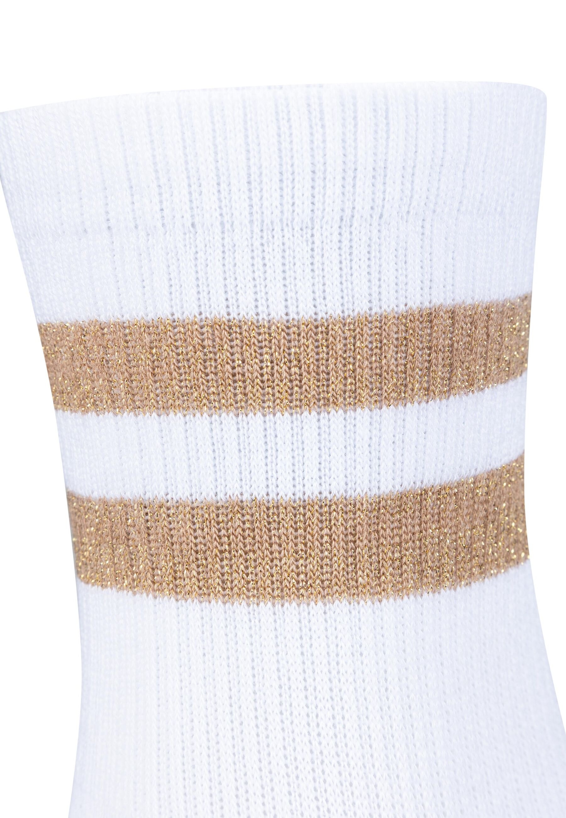 Camano Socken »Socken silky touch colourblock Lurex 4er Pack« 4er Pack Dezente Lurex-Details für einen edlen Look, Druckfreier Sitz