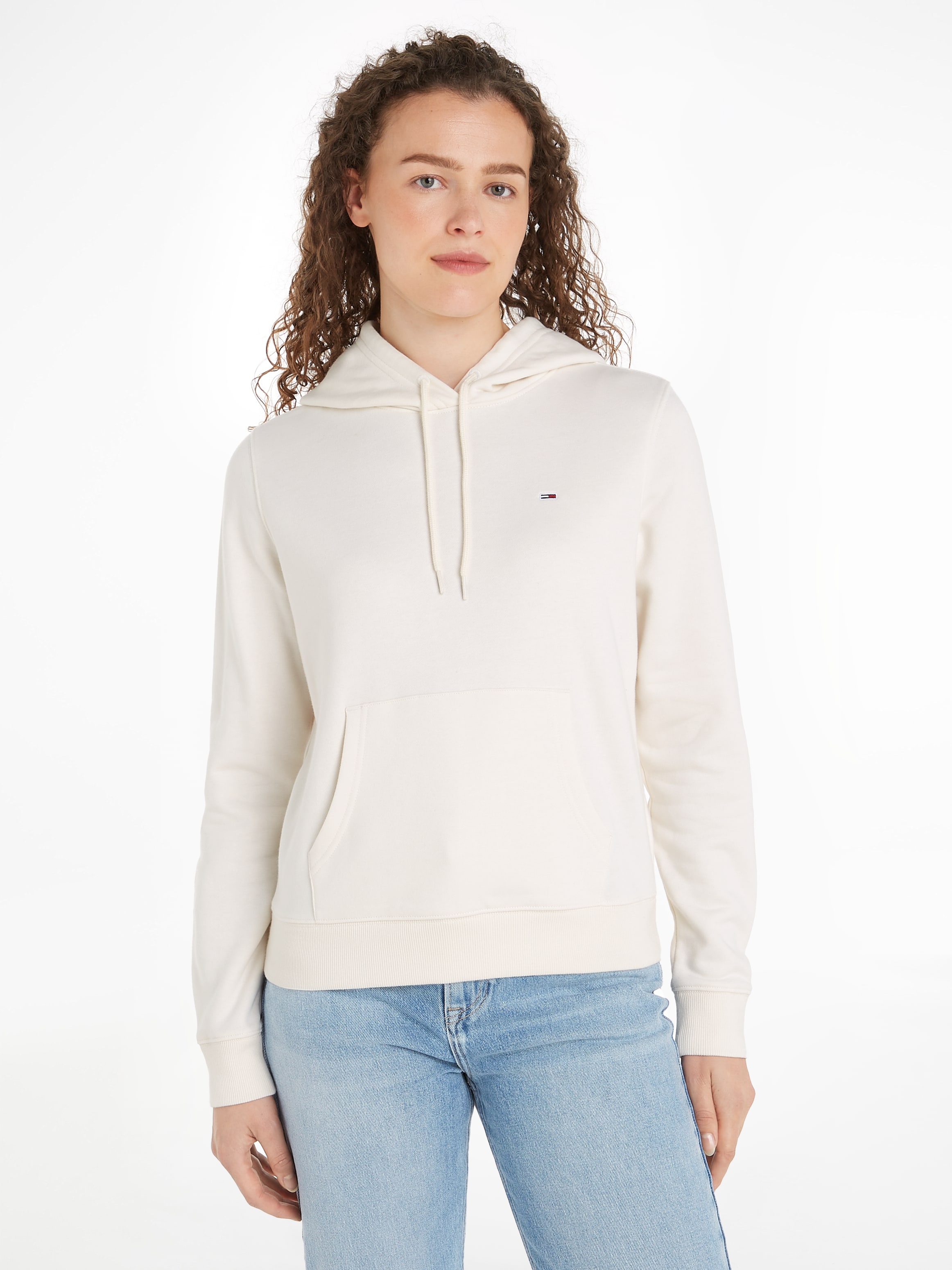 Tommy Jeans Kapuzensweatshirt »TJW REG S FLAG HOODIE«, Kapuze mit Kordelm, Kängurutasche, Tommy Jeans Logo-Flag