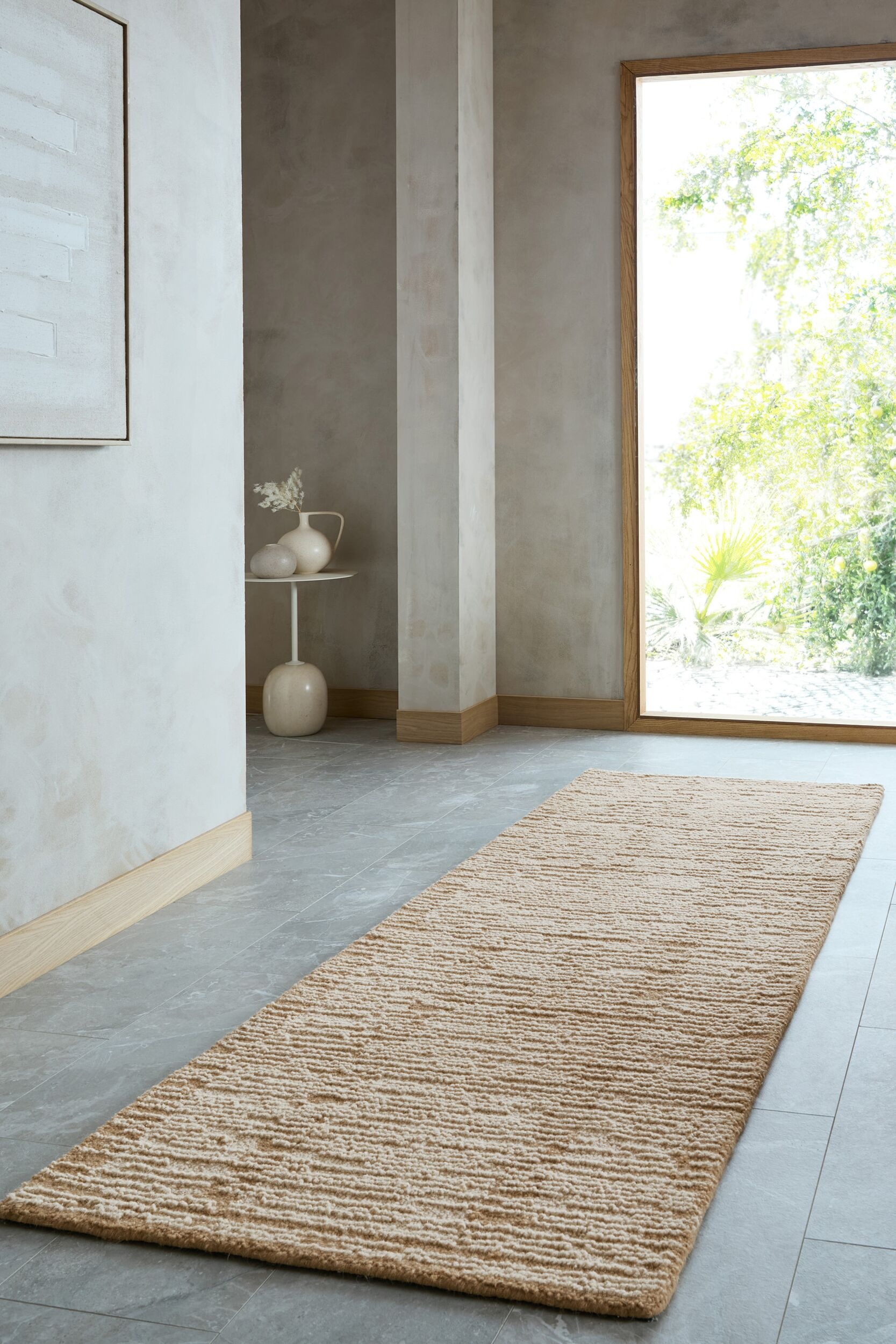 FLAIR RUGS Wollteppich "HARRIS MODULA aus 100% Wolle" rechteckig 12 mm Höhe Strukturierte Oberfläche, handgetuftet, auch als Läufer und in rund