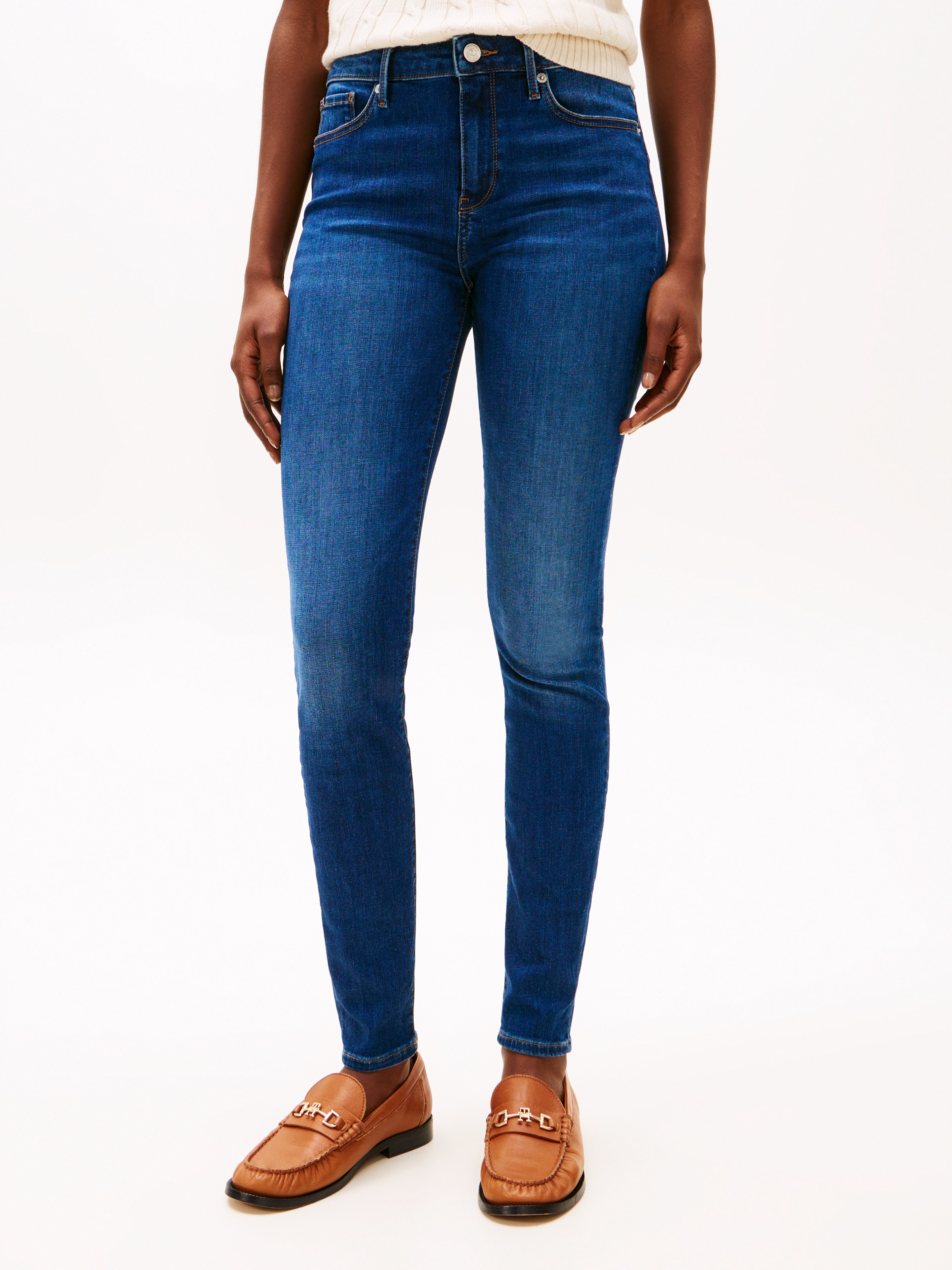 Tommy Hilfiger Skinny-fit-Jeans "COMO Skinny RW ACE mit Logo-Badge und knöc günstig online kaufen