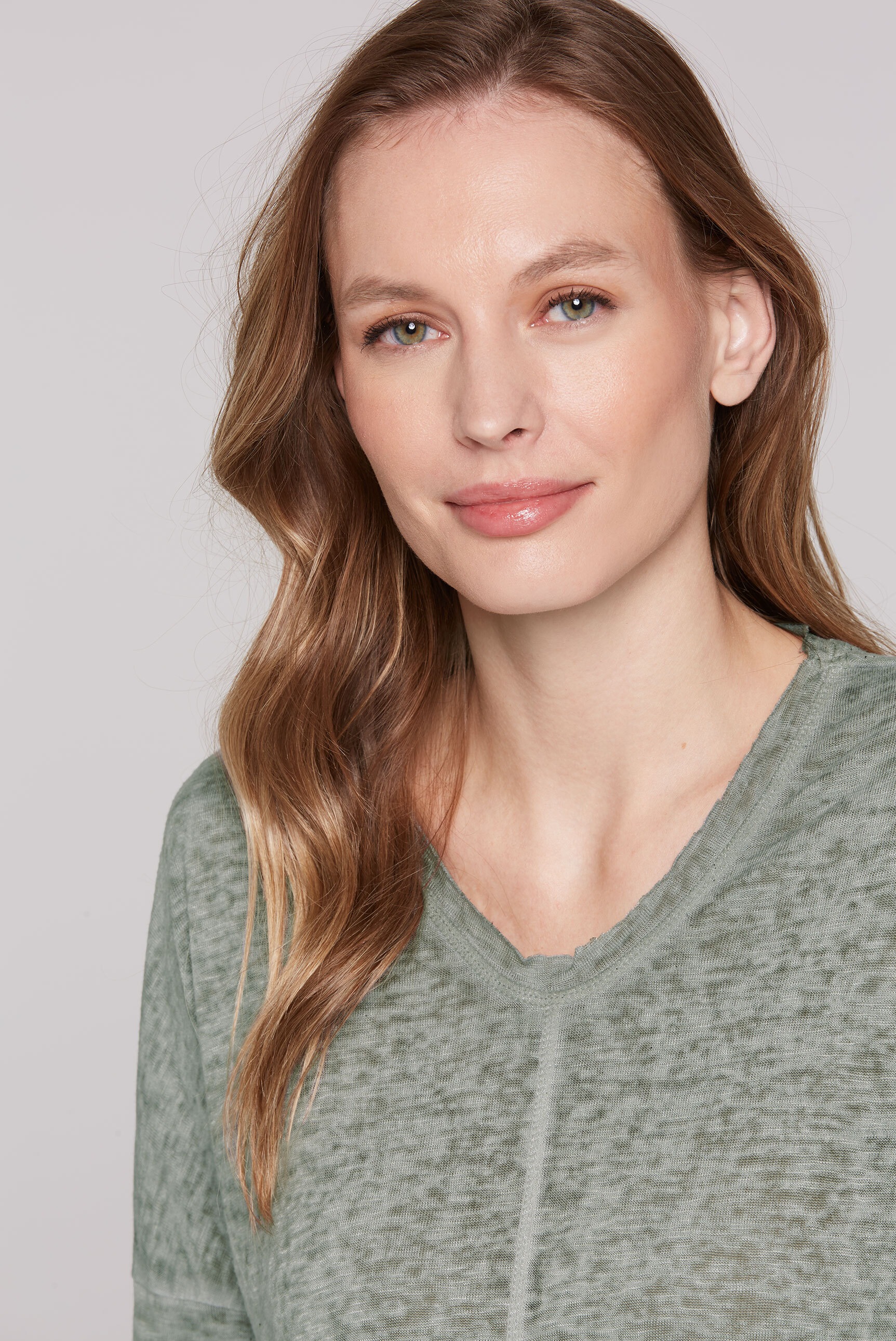 SOCCX 3/4-Arm-Shirt, mit überschnittenen Schultern