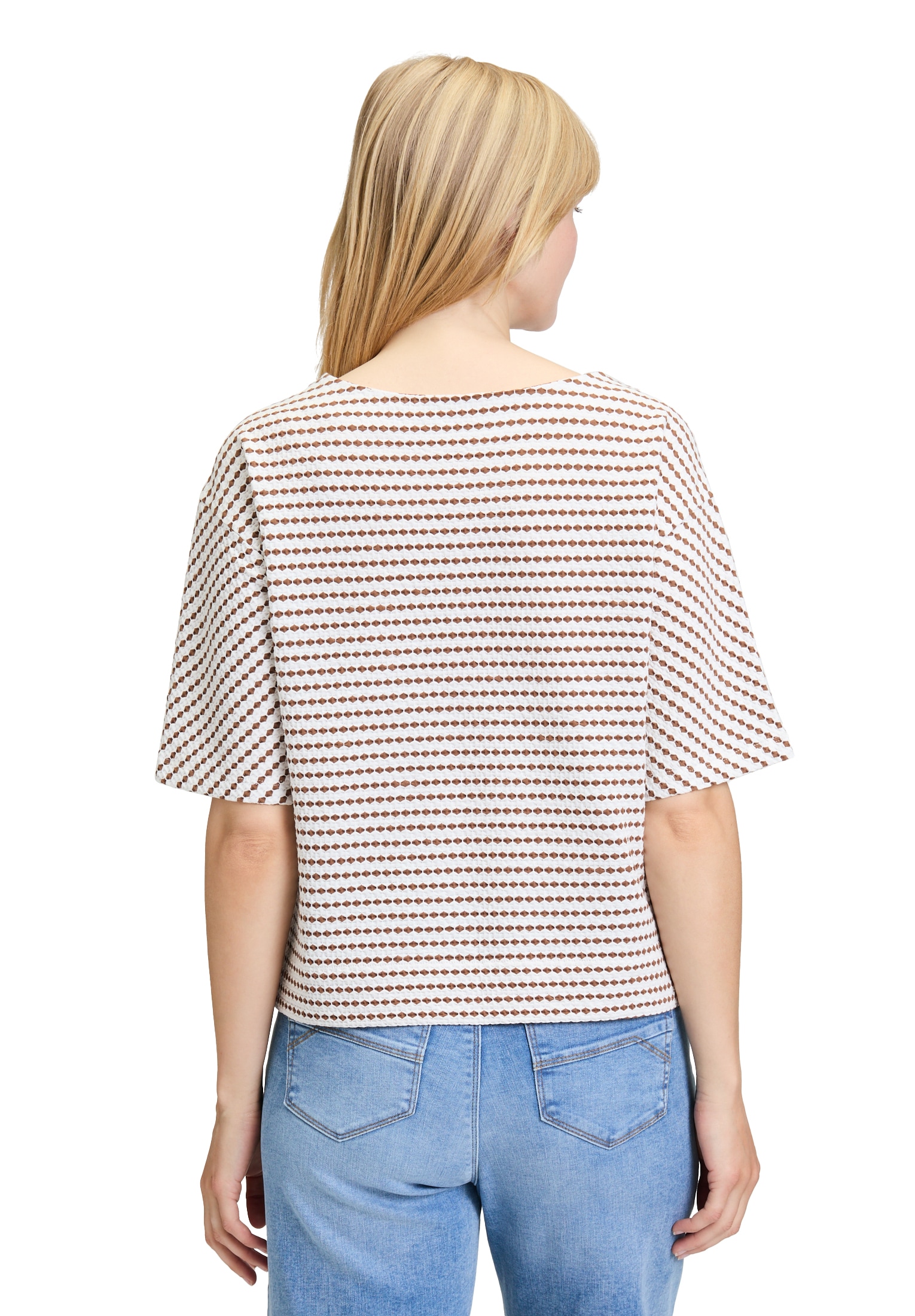 Betty&Co Kurzarmshirt »Betty & Co Sweatpullover mit Rundhalsausschnitt«, (1 tlg.), Struktur