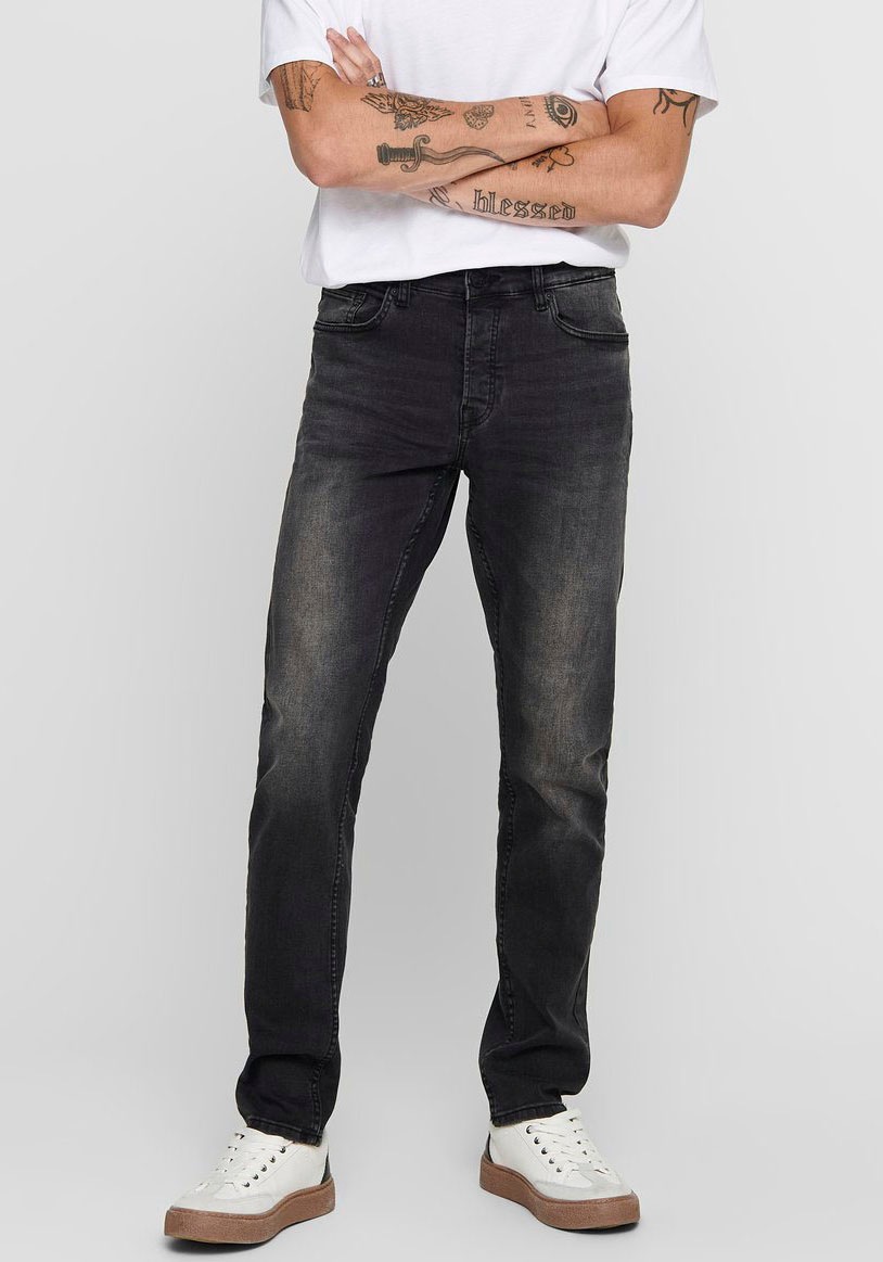 Only & Sons Herren Jeans ONSLOOM BLACK DCC 0448 - Slim Fit - Schwarz - Blac günstig online kaufen