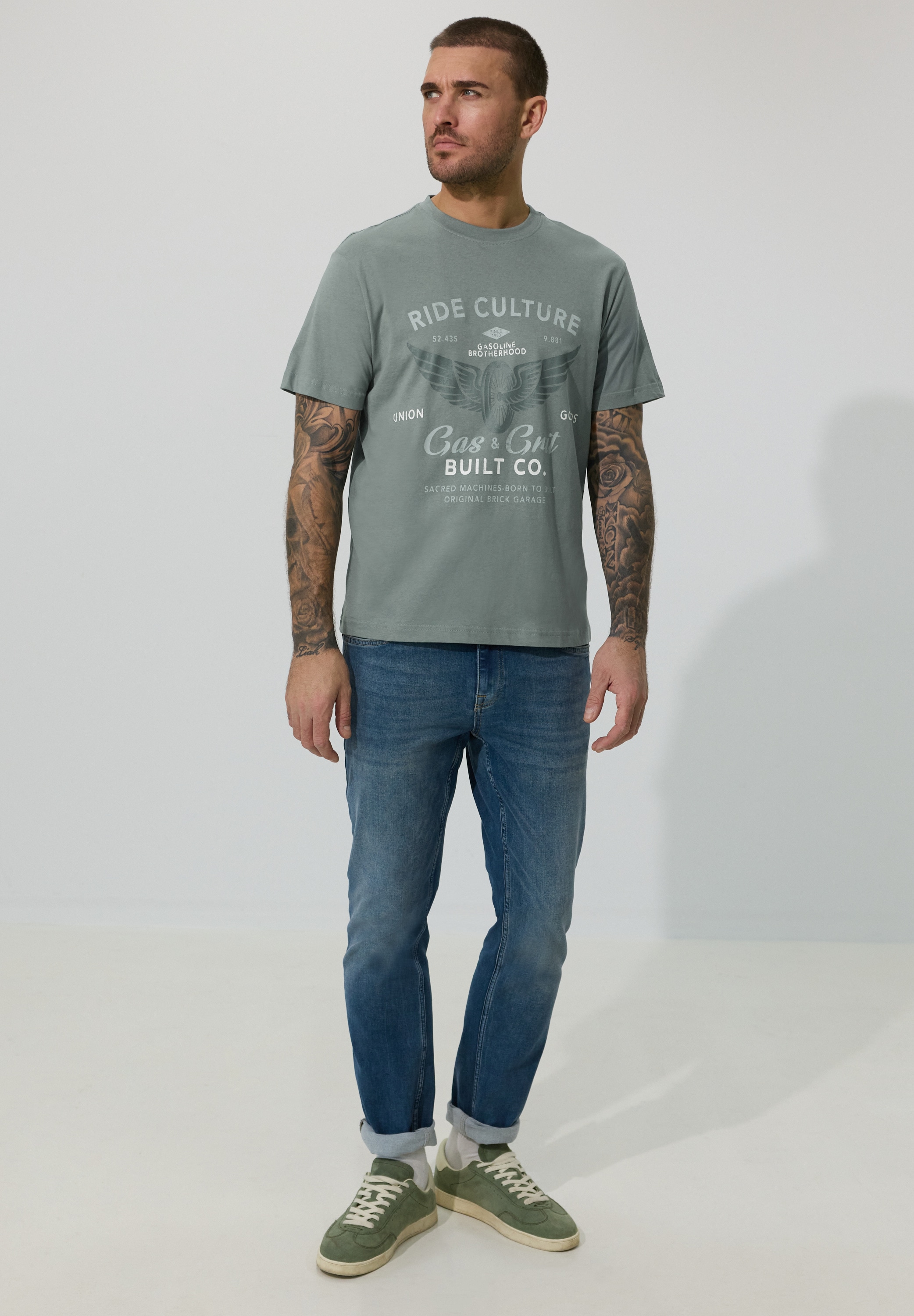 STREET ONE MEN Print-Shirt mit Frontprint