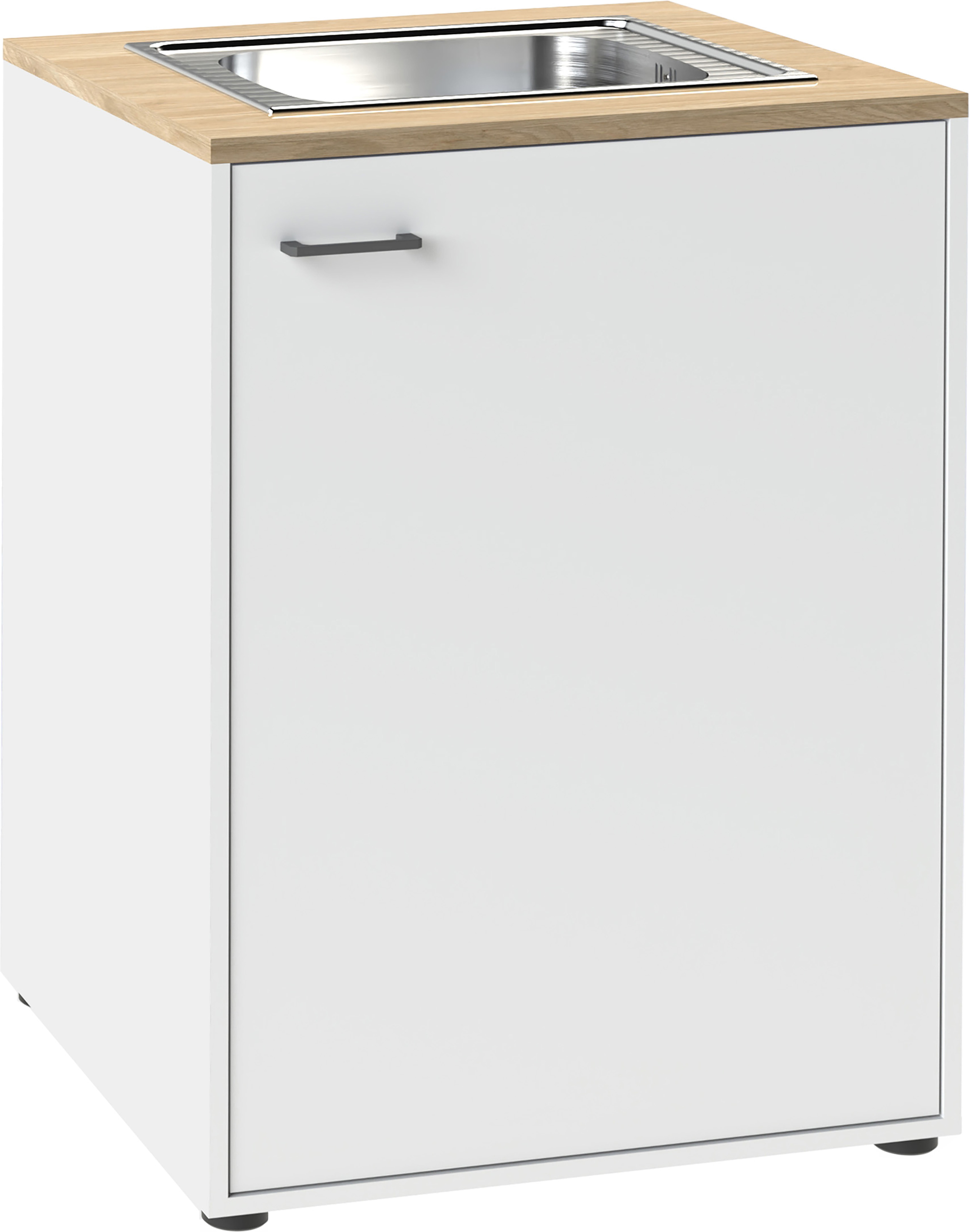 Schildmeyer Spülenschrank "Solea, mit einer Tür und einer Spüle, Breite 57 cm, Made in Germany" 1 Stk. tlg. Unterschrank mit einer Tür und einer Spüle, Made in Germany