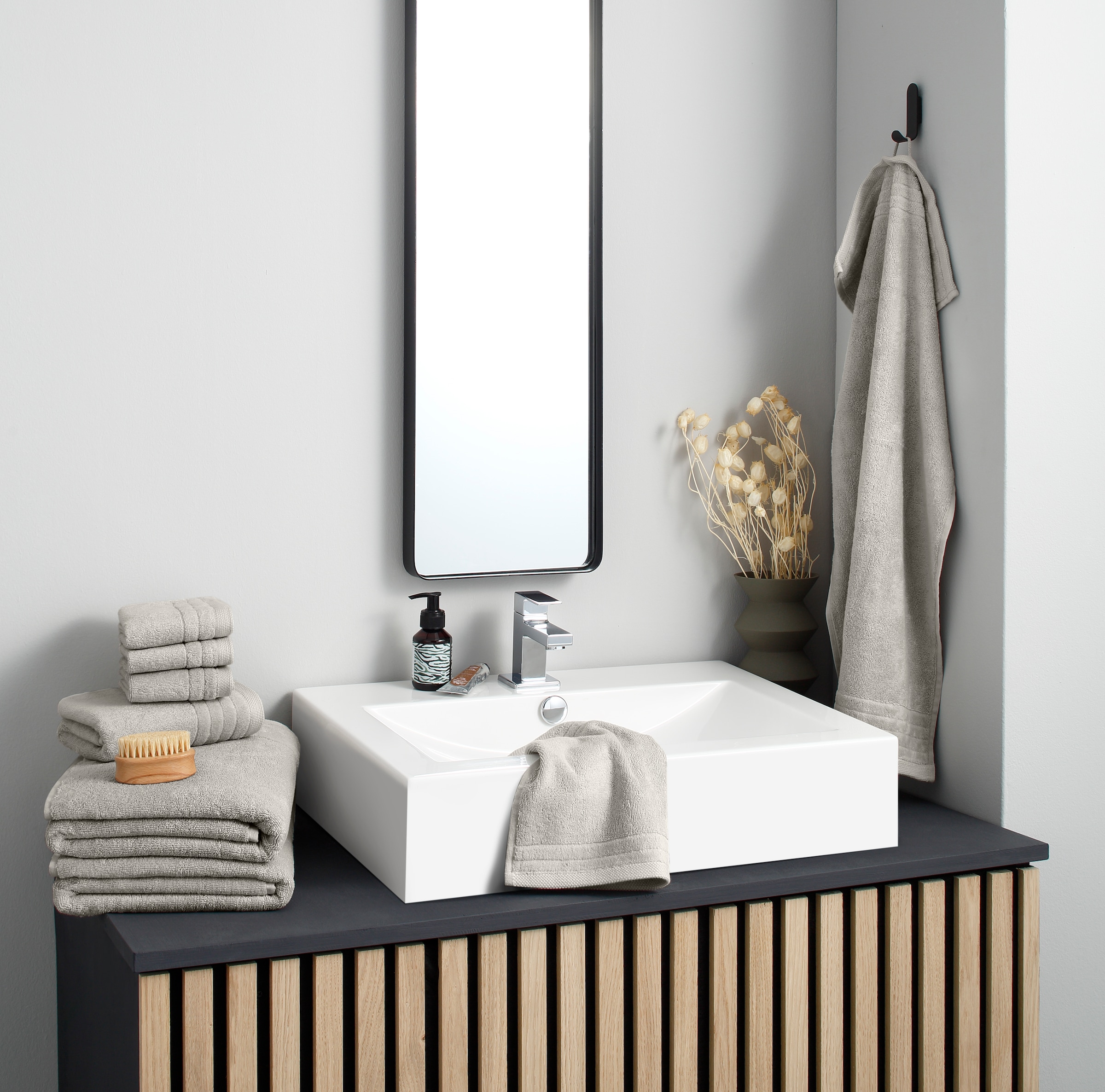 OTTO home Handtuch Set »Sanremo Premium, Premium Handtücher, 600 gr/m², dicke Qualität« Set 8 Stk. Frottier Duschtücher, Handtücher, Seiftücher, 100% Baumwolle, 5 Jahre Garantie