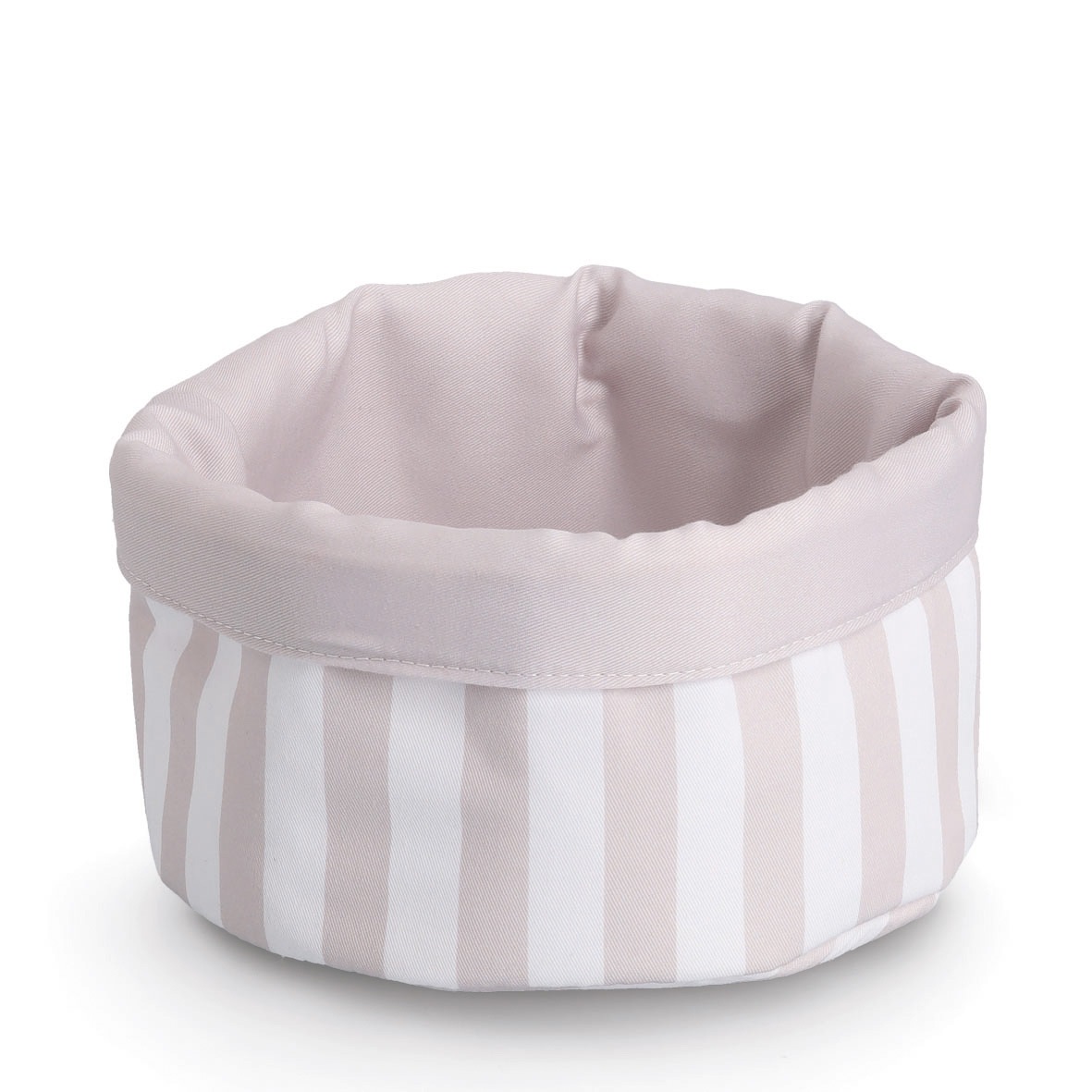 Zeller Present Brotkorb »Brotbeutel "Stripes", 3er Set« wendbar, Baumwolle/Polyester, beige/weiß, ca. Ø23x13 cm