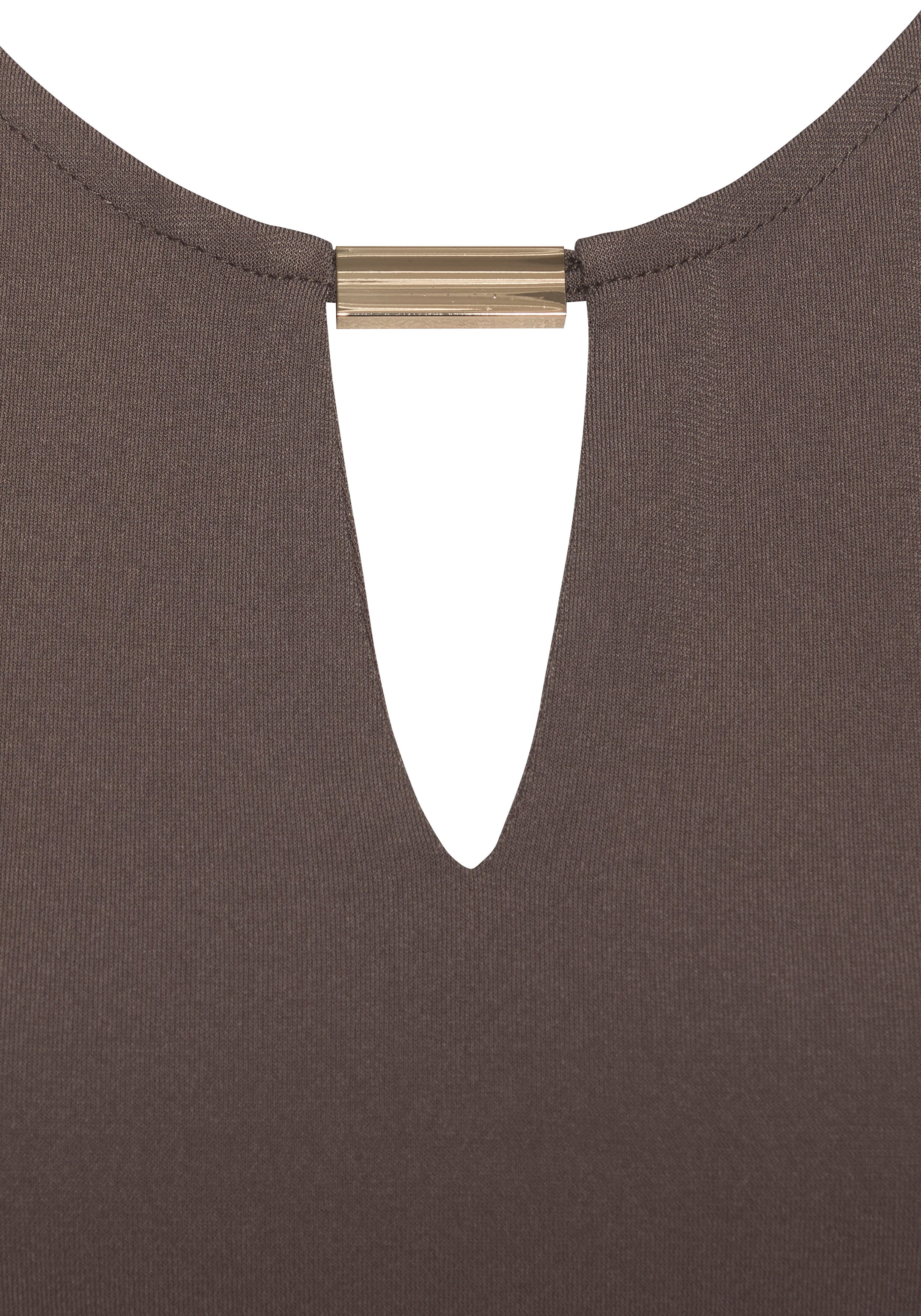 LASCANA Tanktop, aus glatter Jerseyqualität mit Cut-out, elegantes Sommertop, bügelfrei