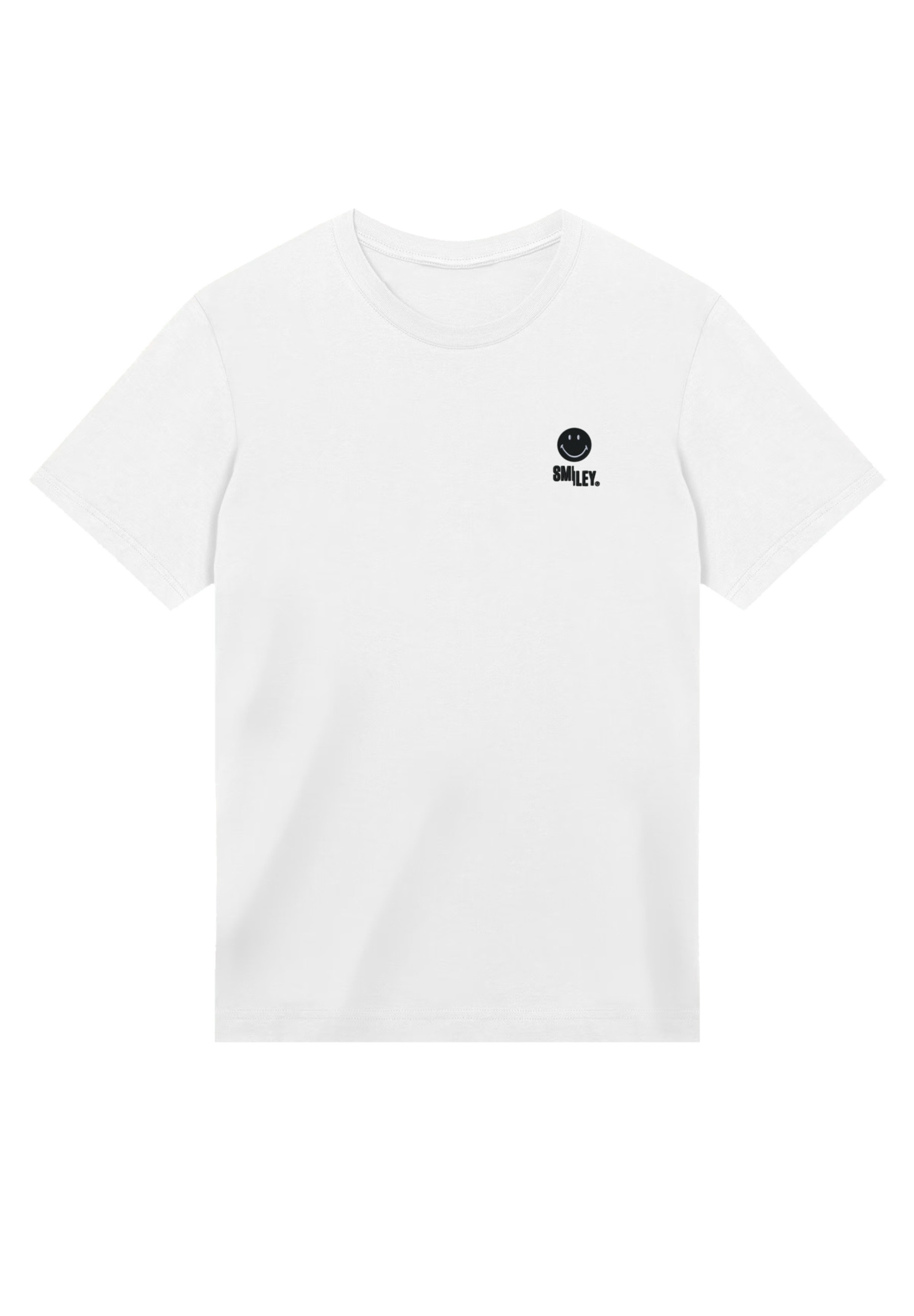 F4NT4STIC T-Shirt »Smiley Split Wordmark dark Bestickt«, Premium Qualität