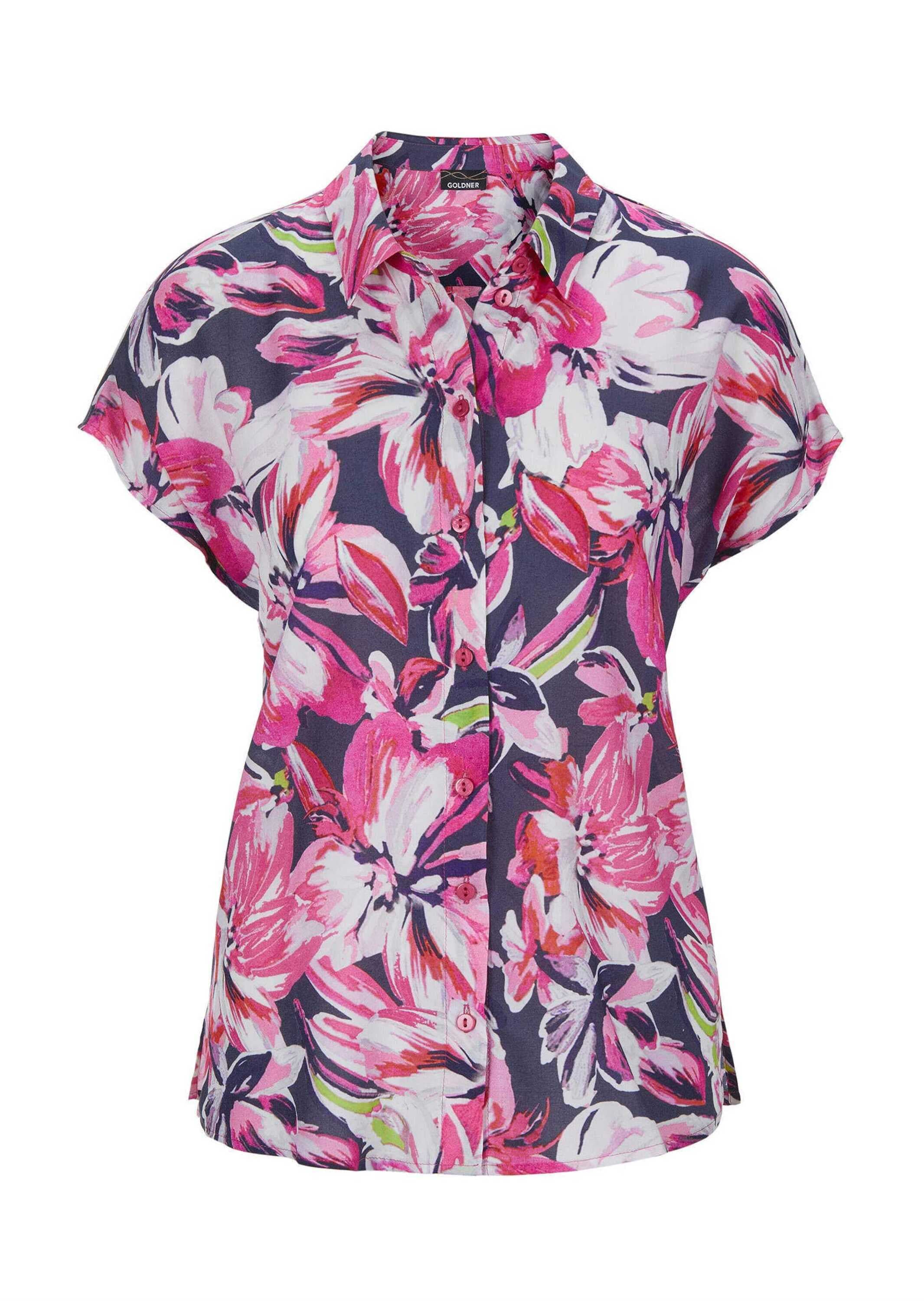 GOLDNER Hemdbluse "Sommerliche Bluse mit Blumenmuster" günstig online kaufen