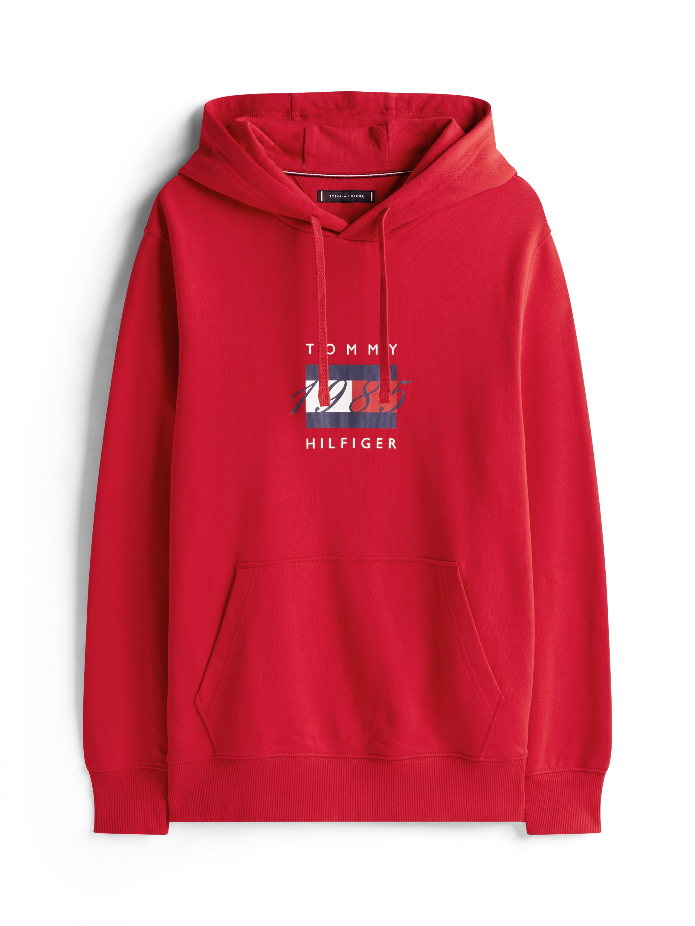 Tommy Hilfiger Kapuzensweatshirt »LINEAR FLAG GRAPHIC«, Regular Fit, Hoodie, Kapuze mit Tunnelzug