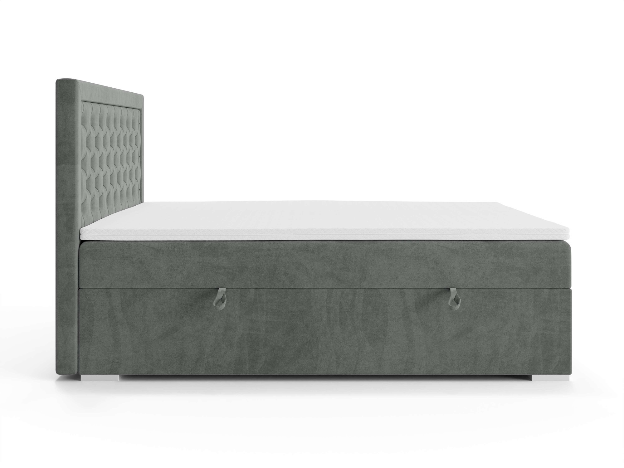 Leonique Polsterbett »SACY mit Matratze und Topper, in 2 Breiten (160 und 180 cm)«, Boxspringbett mit Kopfteil, Bettkasten, Matratze (BFK/TFK) und Topper