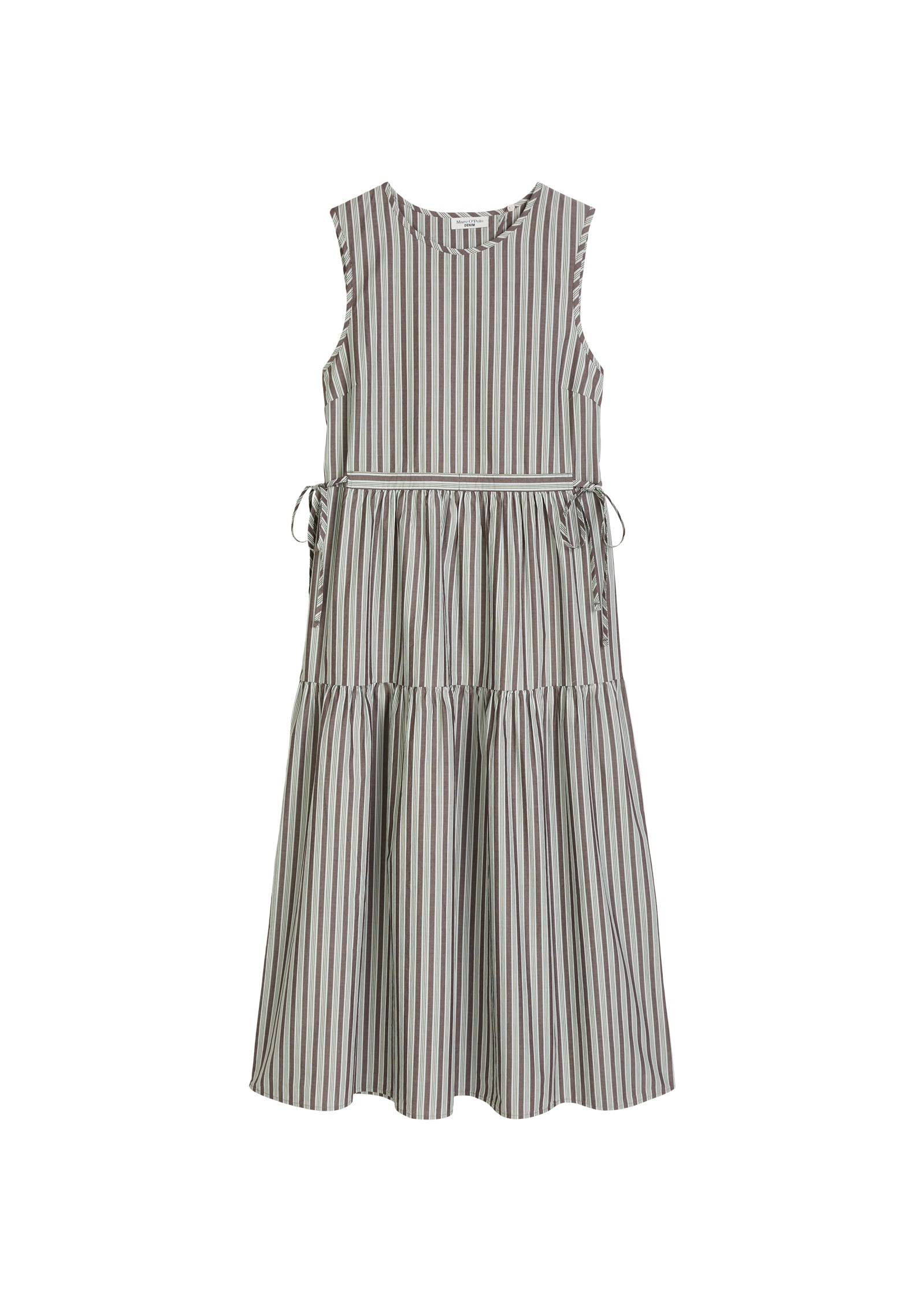 Marc O'Polo DENIM Midikleid »aus gestreifter Papertouch-Popeline«