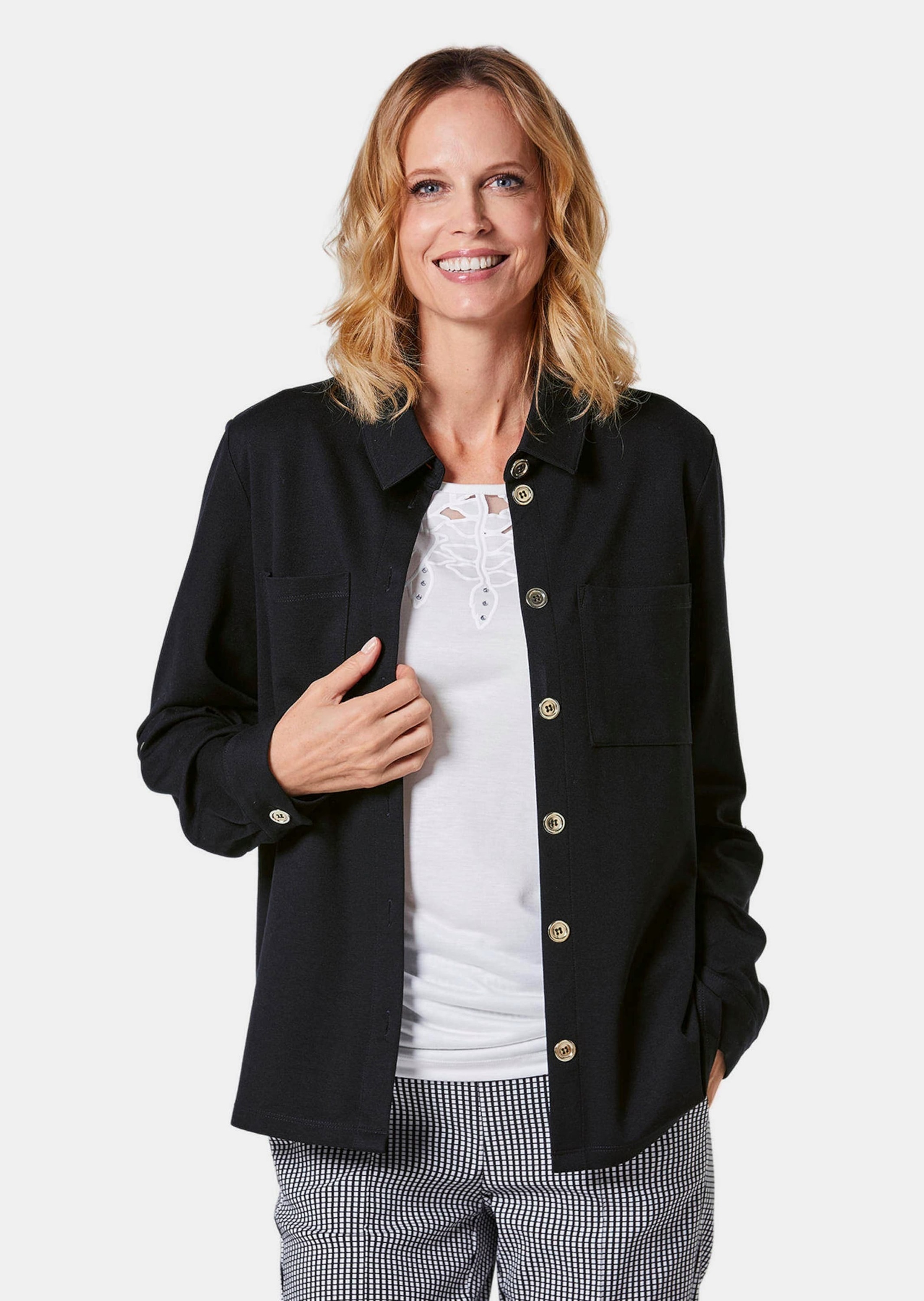 GOLDNER Kurzjacke "Hemdjacke" mit Seitenschlitzen günstig online kaufen