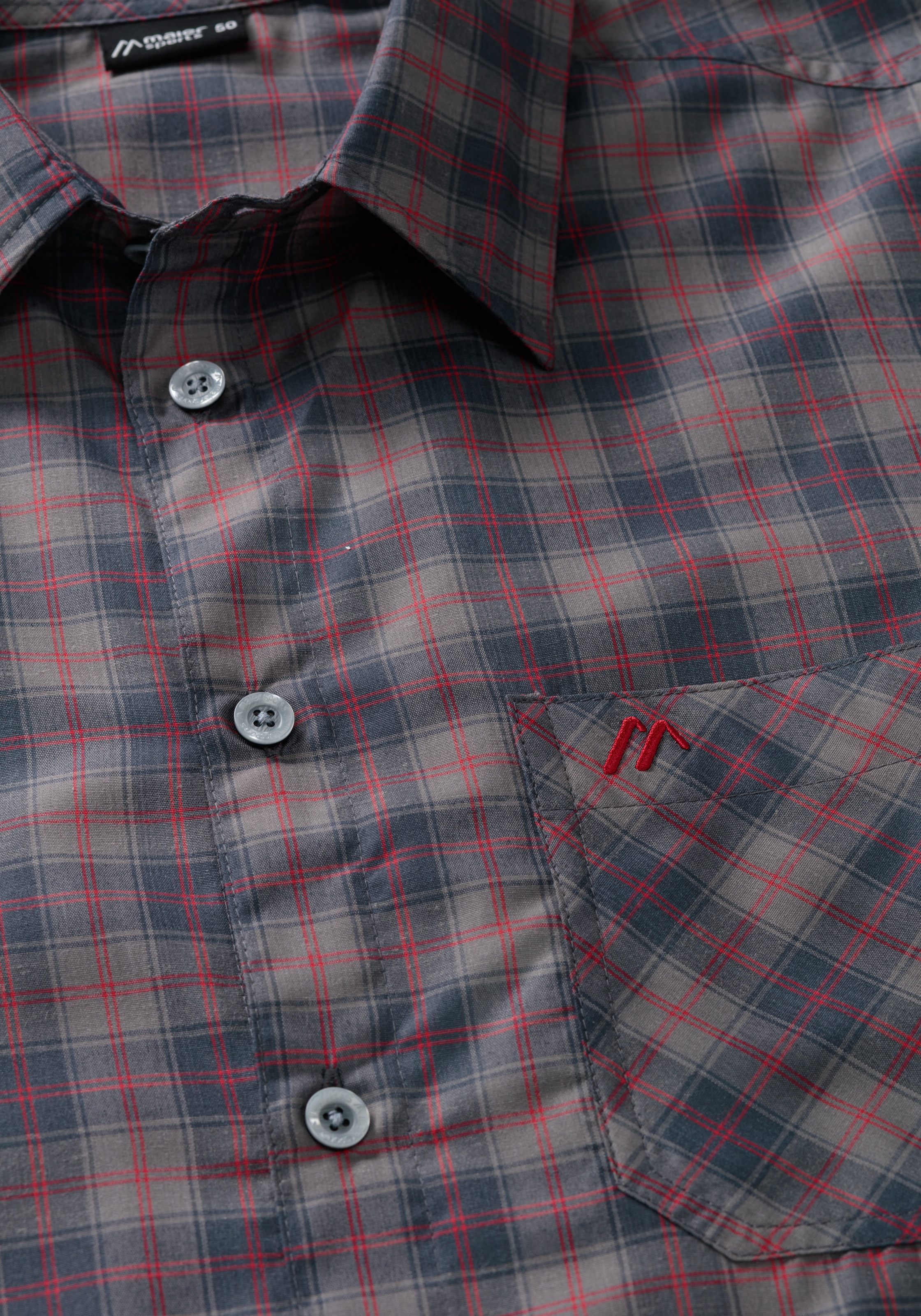 Maier Sports "Claas" Herren Hemd, langarm Karohemd für Outdoor und Freizeit günstig online kaufen