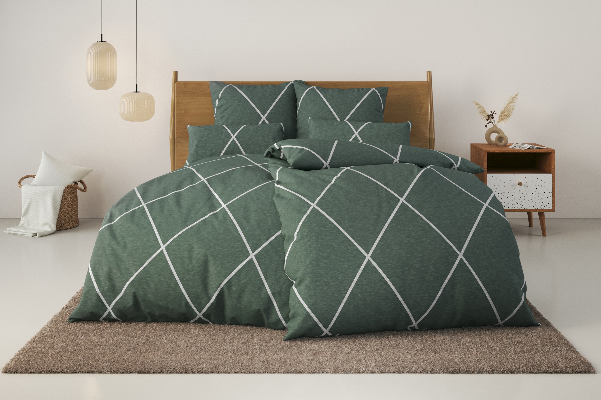 Leonique Bettwäsche "Belle" 2 Stk. tlg. Renforcé Qualität, Reißverschluss günstig online kaufen