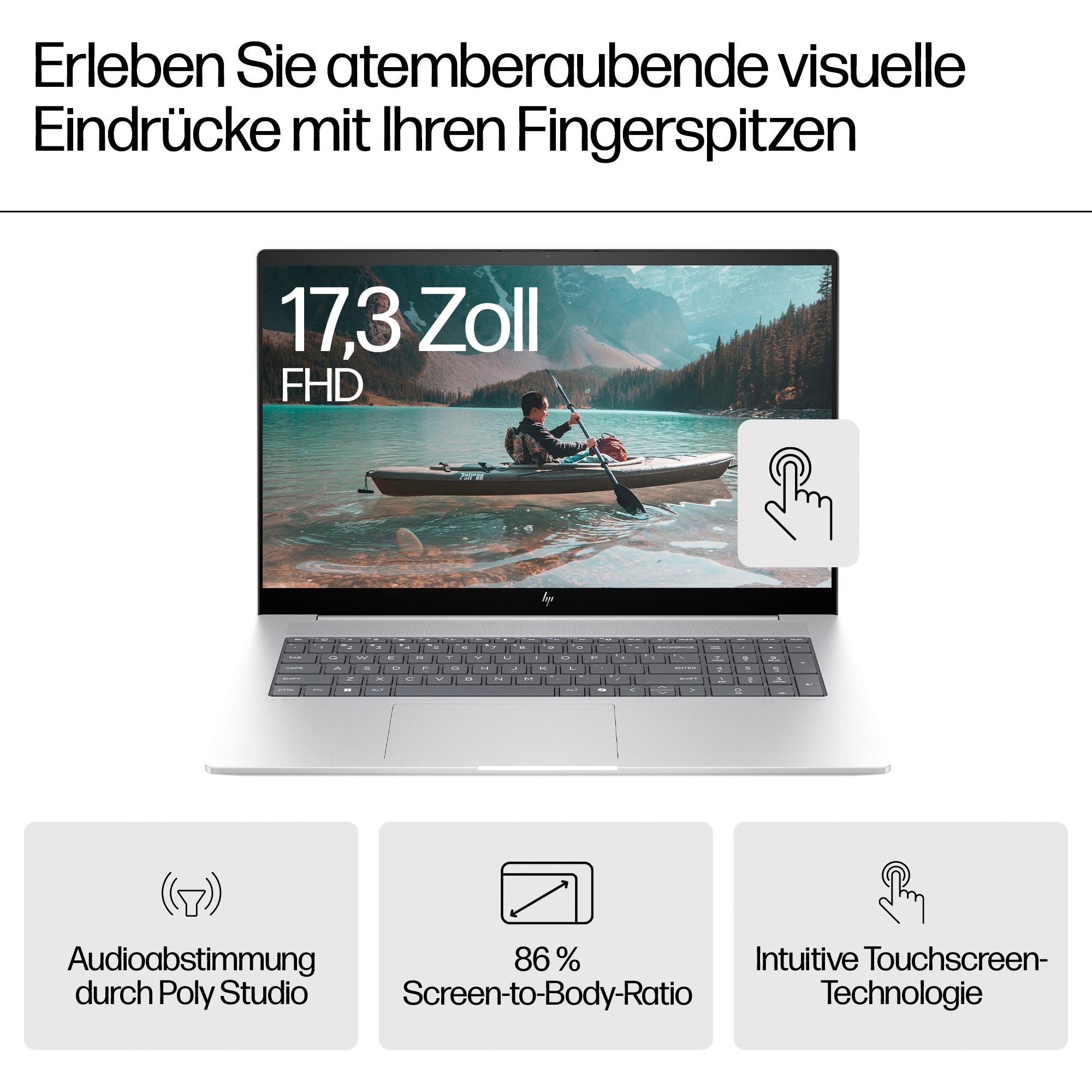 HP Notebook »Envy 17-da0277ng«, 43,9 cm, / 17,3 Zoll, Intel, Core Ultra 7, GeForce RTX 3050, 512 GB SSD