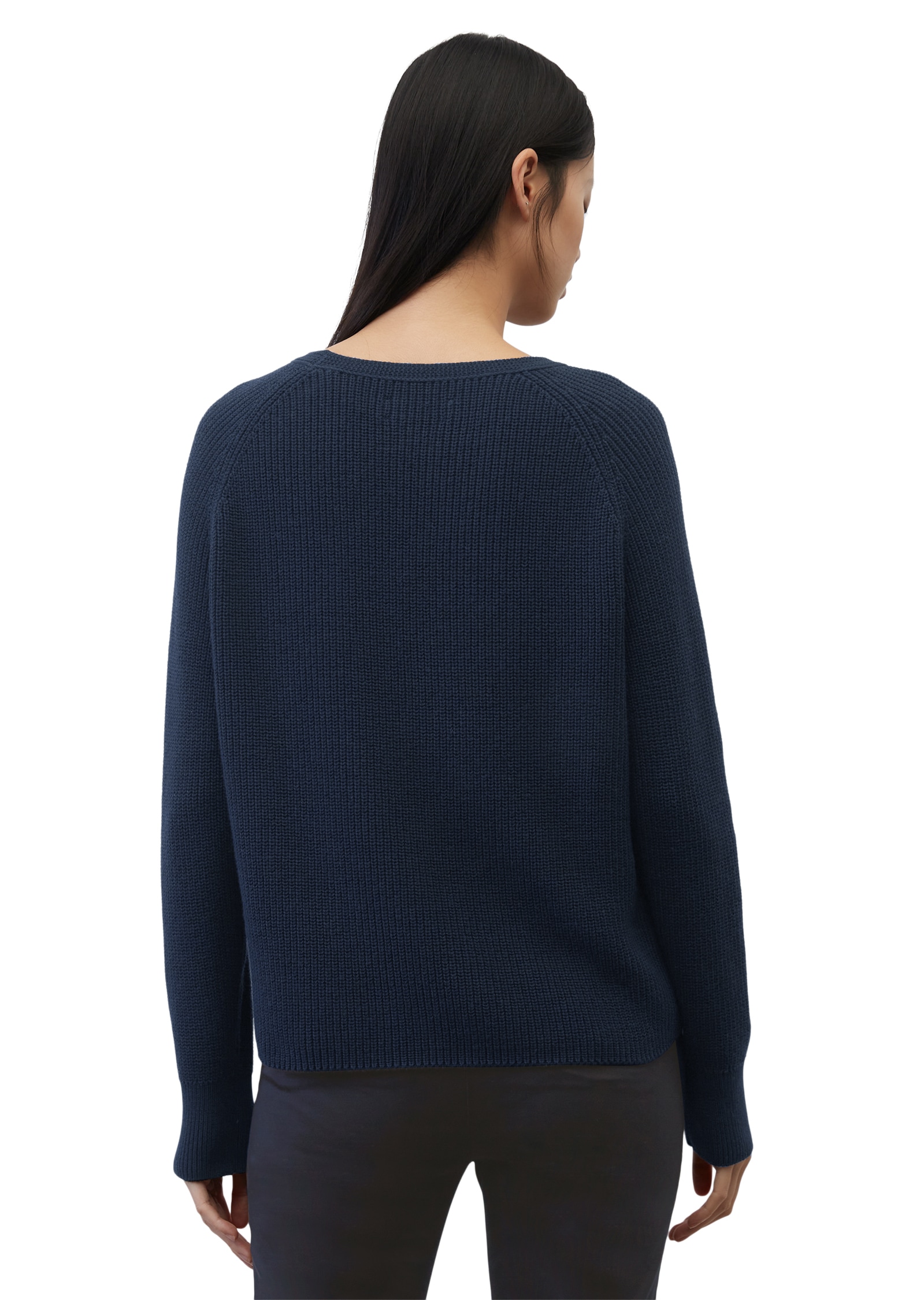 Marc O'Polo Rundhalspullover im festem Baumwoll-Strick