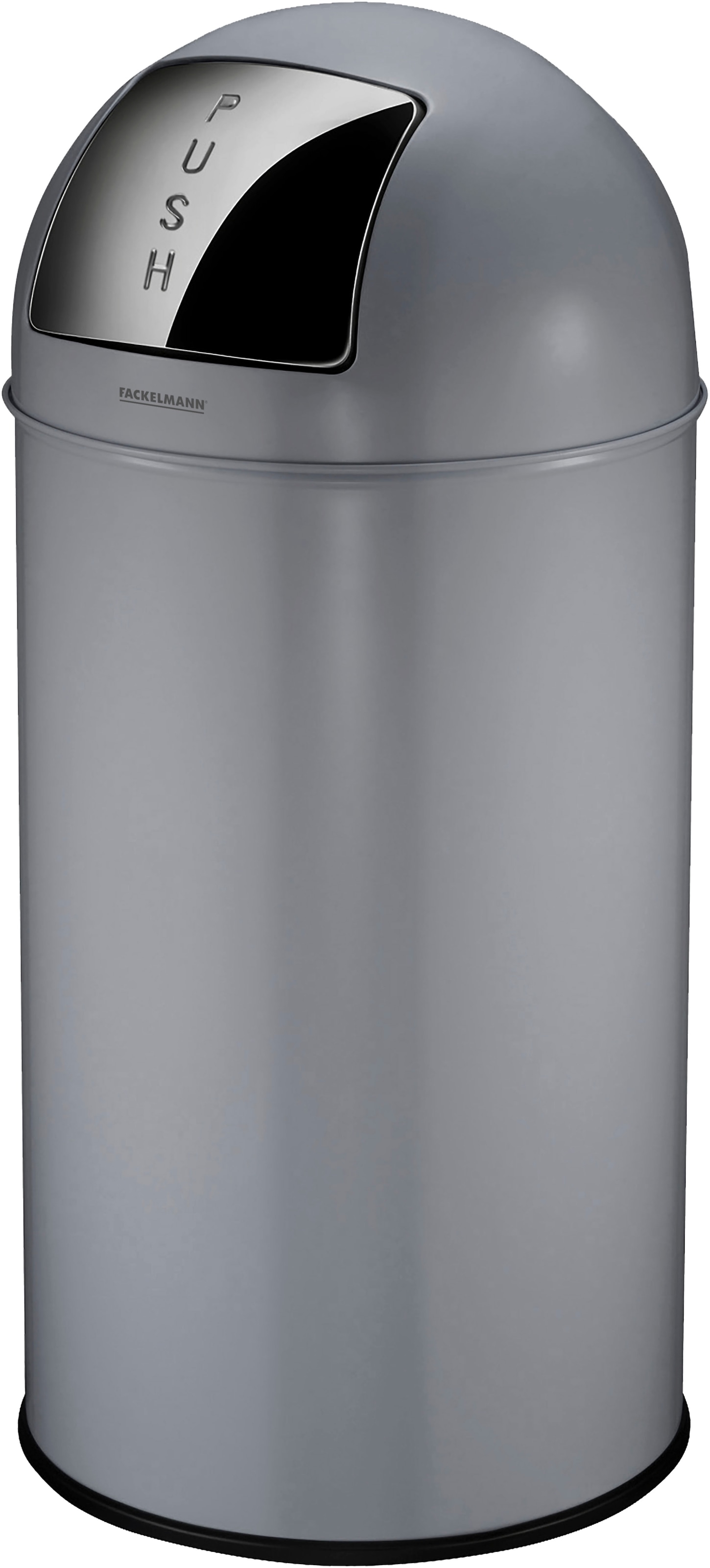 FACKELMANN Mülleimer "BERLIN, Push Abfalleimer 40L", B/H/T: 77cm, 40 lurban gray, Küche, Mülleimer, Retro-Design, großes Fassungsvolumen, lackiertes
