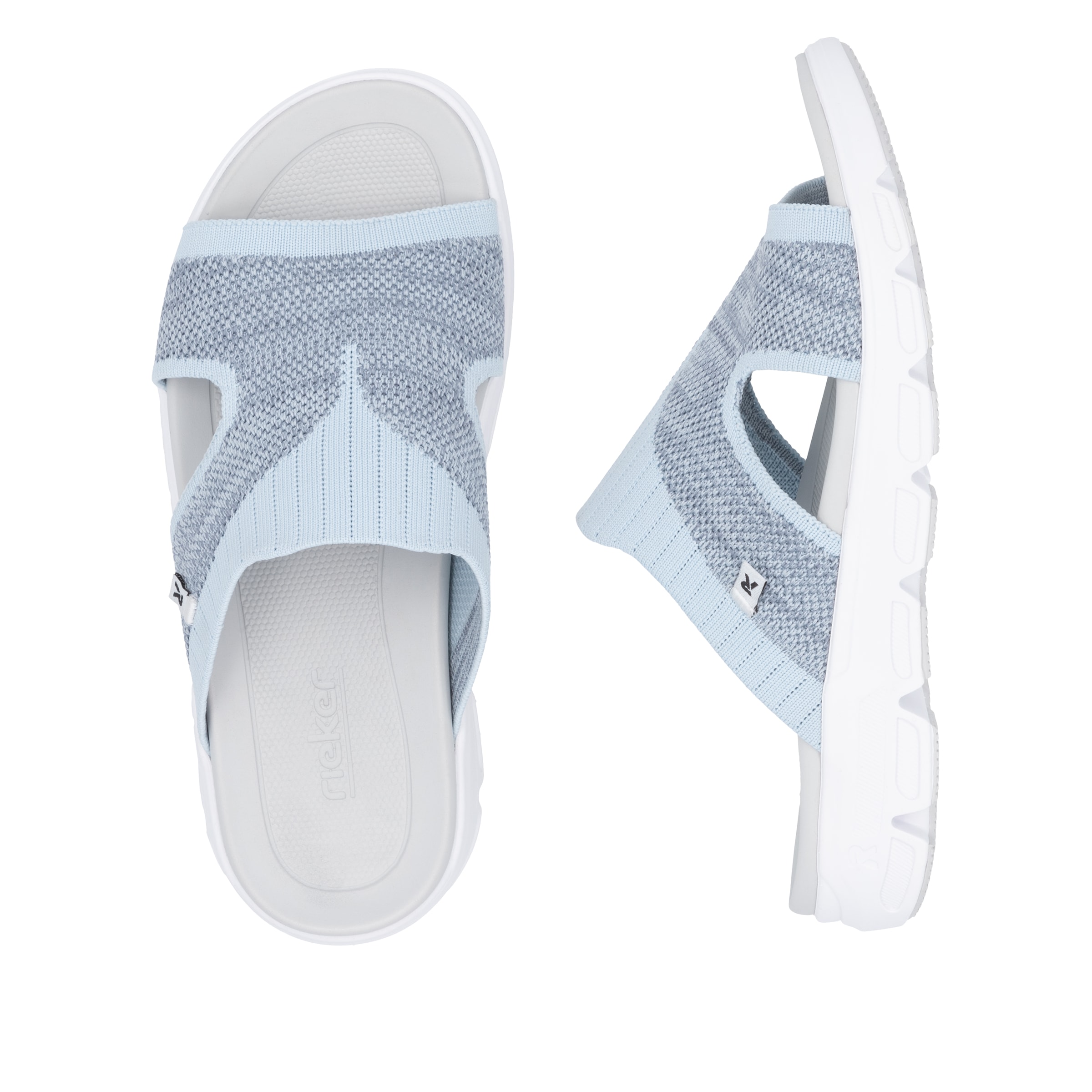 RIEKER Sport Pantolette, Sommerschuh, Schlappen, Poolslides, Strandschuh, maschinenwaschbar