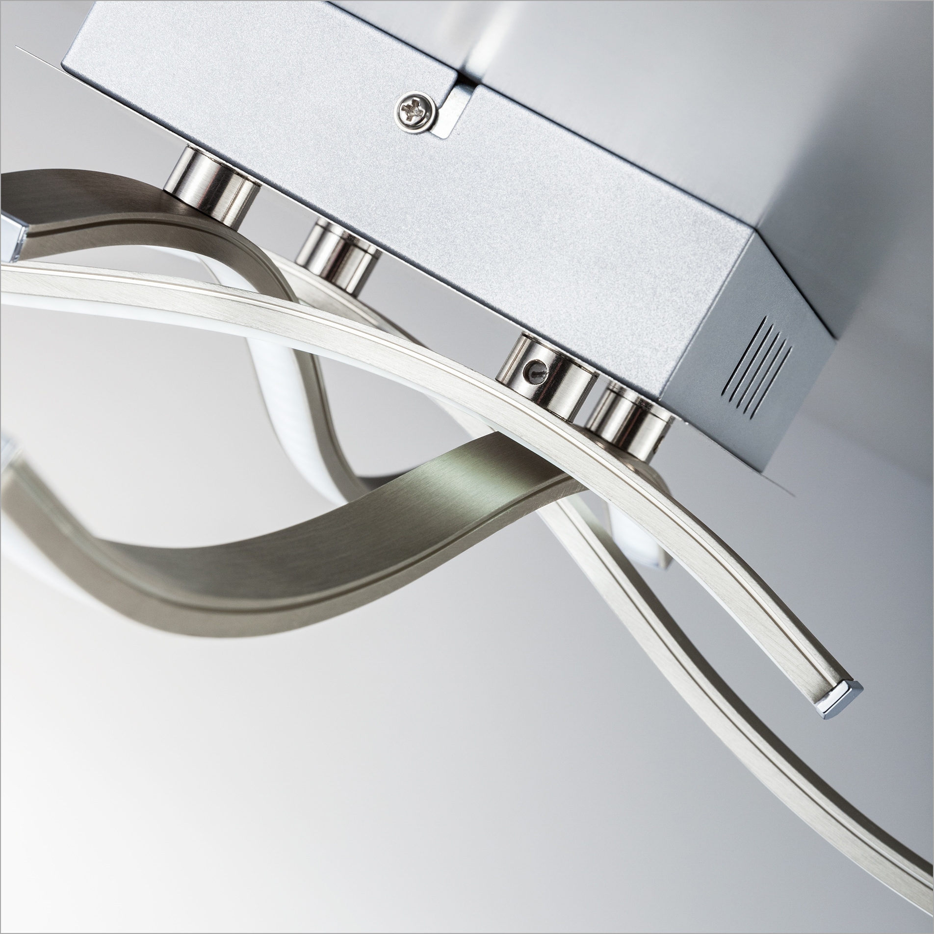 B.K.Licht LED Deckenleuchte »Virgo«, 4 flammig, Leuchtmittel LED-Board | LED fest integriert, LED Deckenlampe, Deckenstrahler, modern, matt-nickel, inkl. 3,4W 350lm