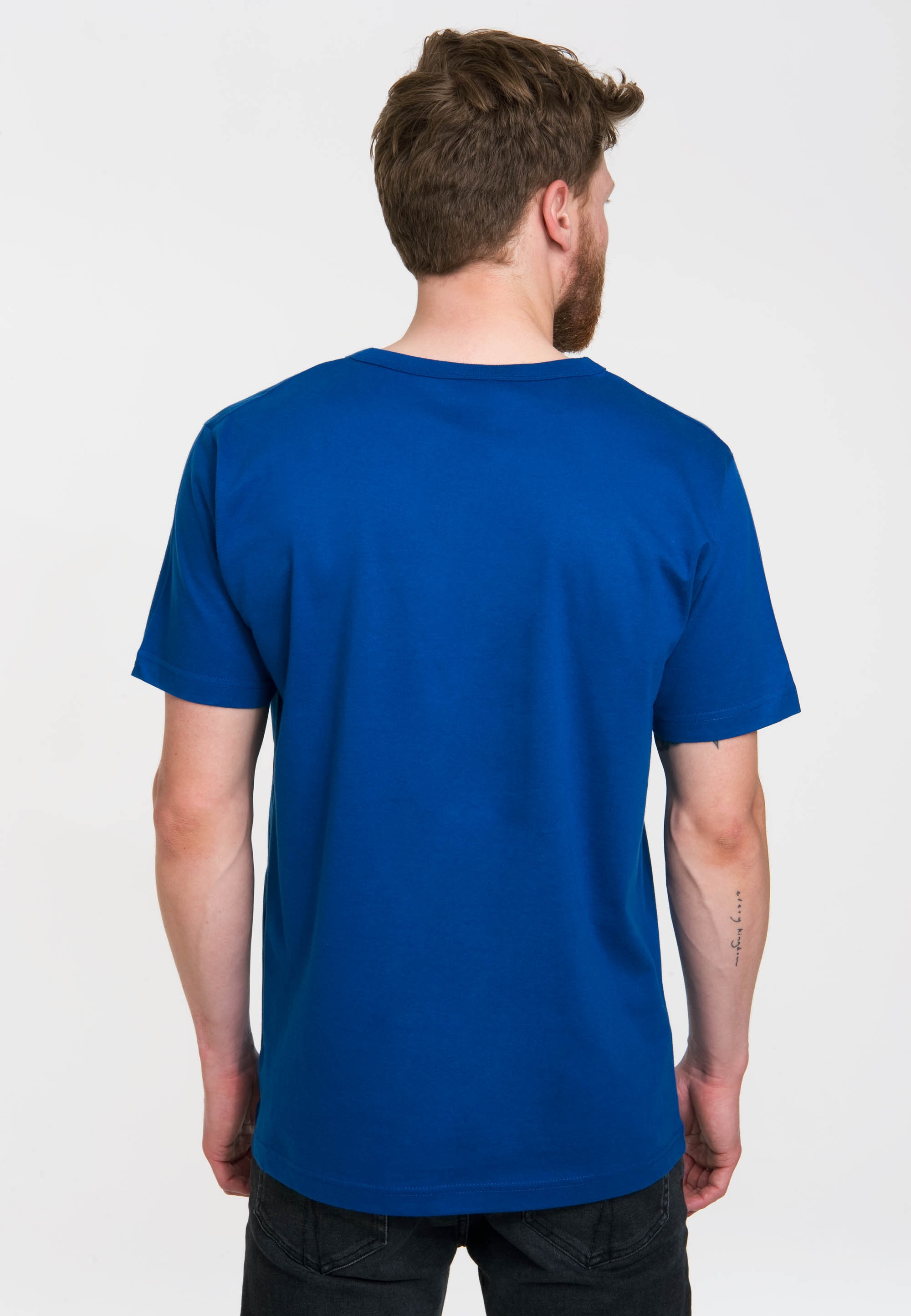 T-Shirt LOGOSHIRT "Superman", Herren, Gr. M, blau, 100% Baumwolle, bedruckt, normal, Rundhals, Shirts T-Shirt, mit coolem Frontprint 3