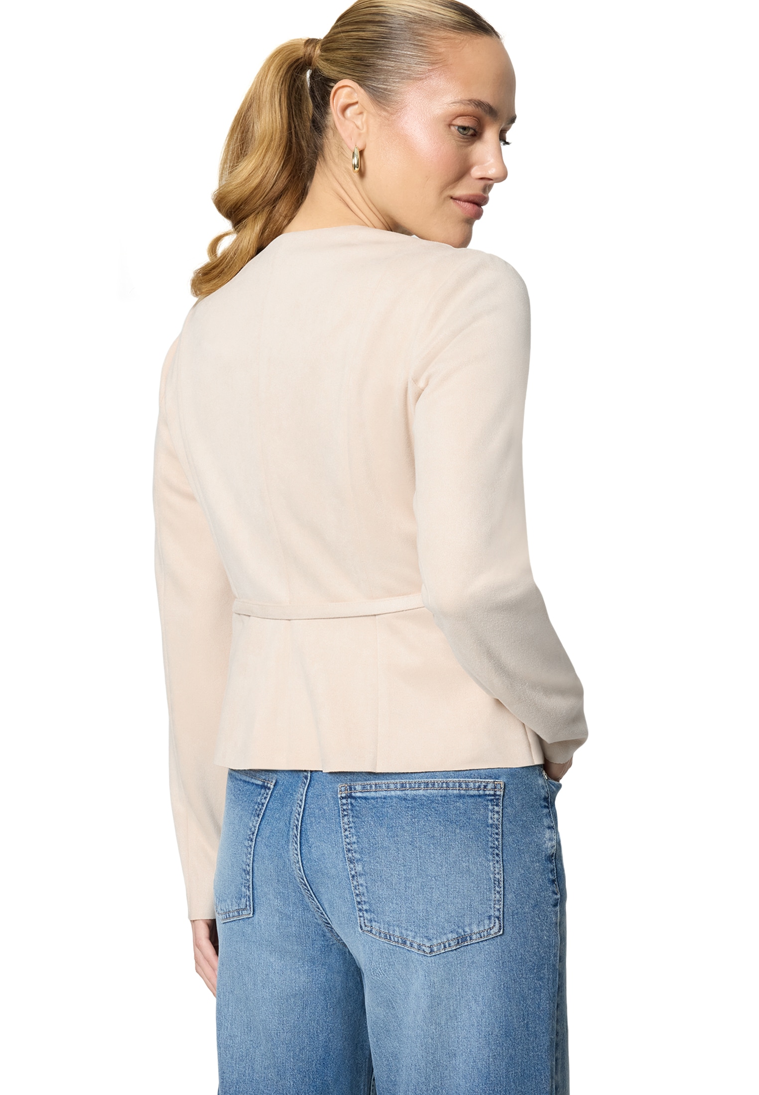 Zero Jackenblazer »Damen in Lederoptik« Gürtel