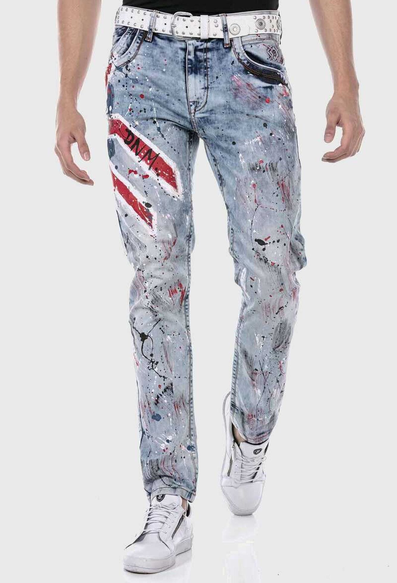 Cipo & Baxx 5-Pocket-Jeans "Cipo & Baxx Jeans" mit coolem Print