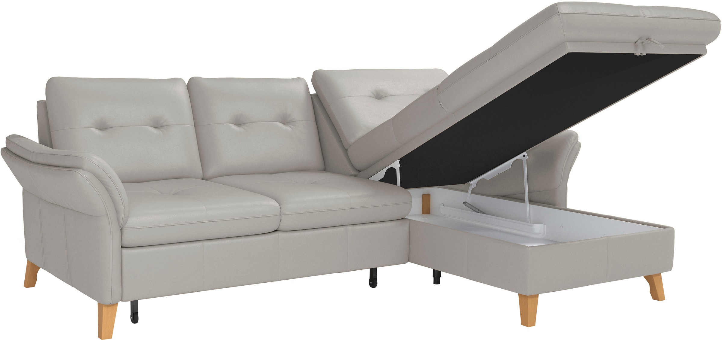 sit&more Ecksofa »Göteborg«, Sitztiefenverstellung und Federkern, wahlweise mit Bettfunktion