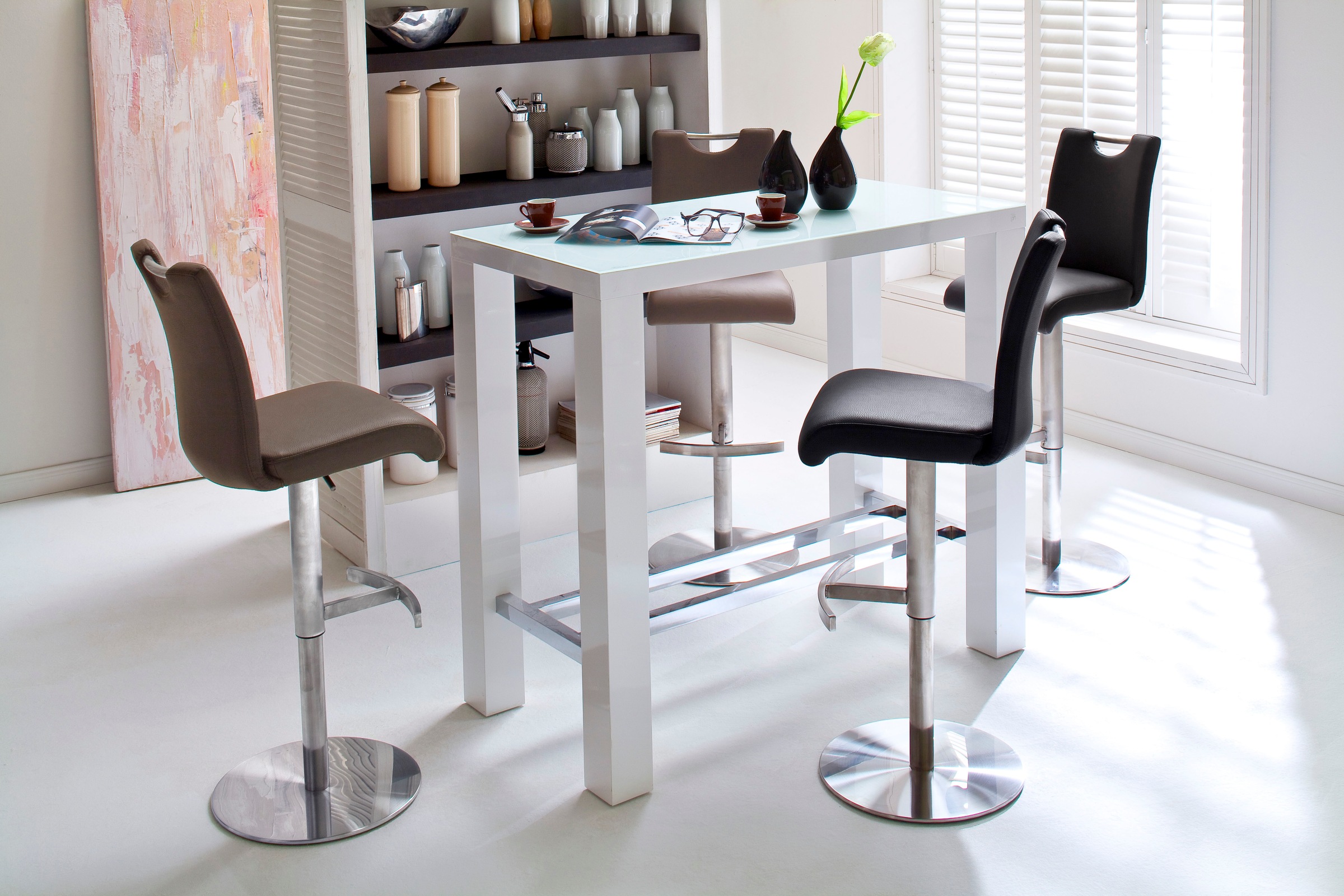 MCA furniture Bistrostuhl "ALESI", mit Rückenlehne, 360 drehbar, Sitzhöhe e günstig online kaufen