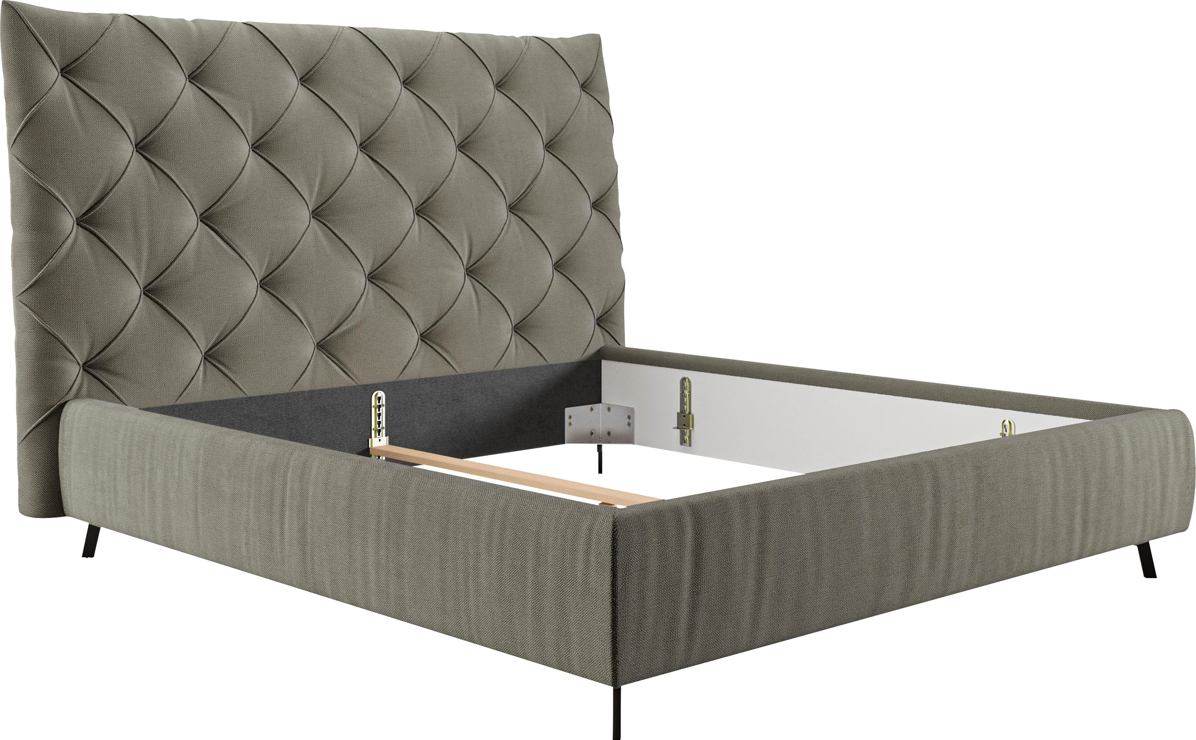 Thumbnail - Home affaire Polsterbett "Maxime, in 4 Breiten bis 200cm, auch in Leder" Kopfteilhöhe 143 cm, belastbar bis 280 kg, auch...