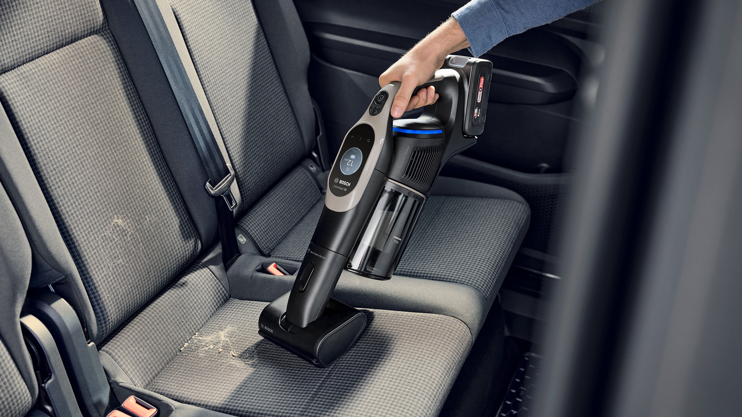 BOSCH Mini-Turbobürste »Mini-Turbo-Düse BHZUNGMP, für schwer erreichbare Stellen und Polster«, (Packung), ideal zur Fahrzeug-Innenreinigung, Original-Zubehör, schwarz