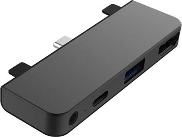 HYPER Adapter "4-in-1 USB-C Hub", B:8cm H:1cm T:2,6cm, grau, Adapter