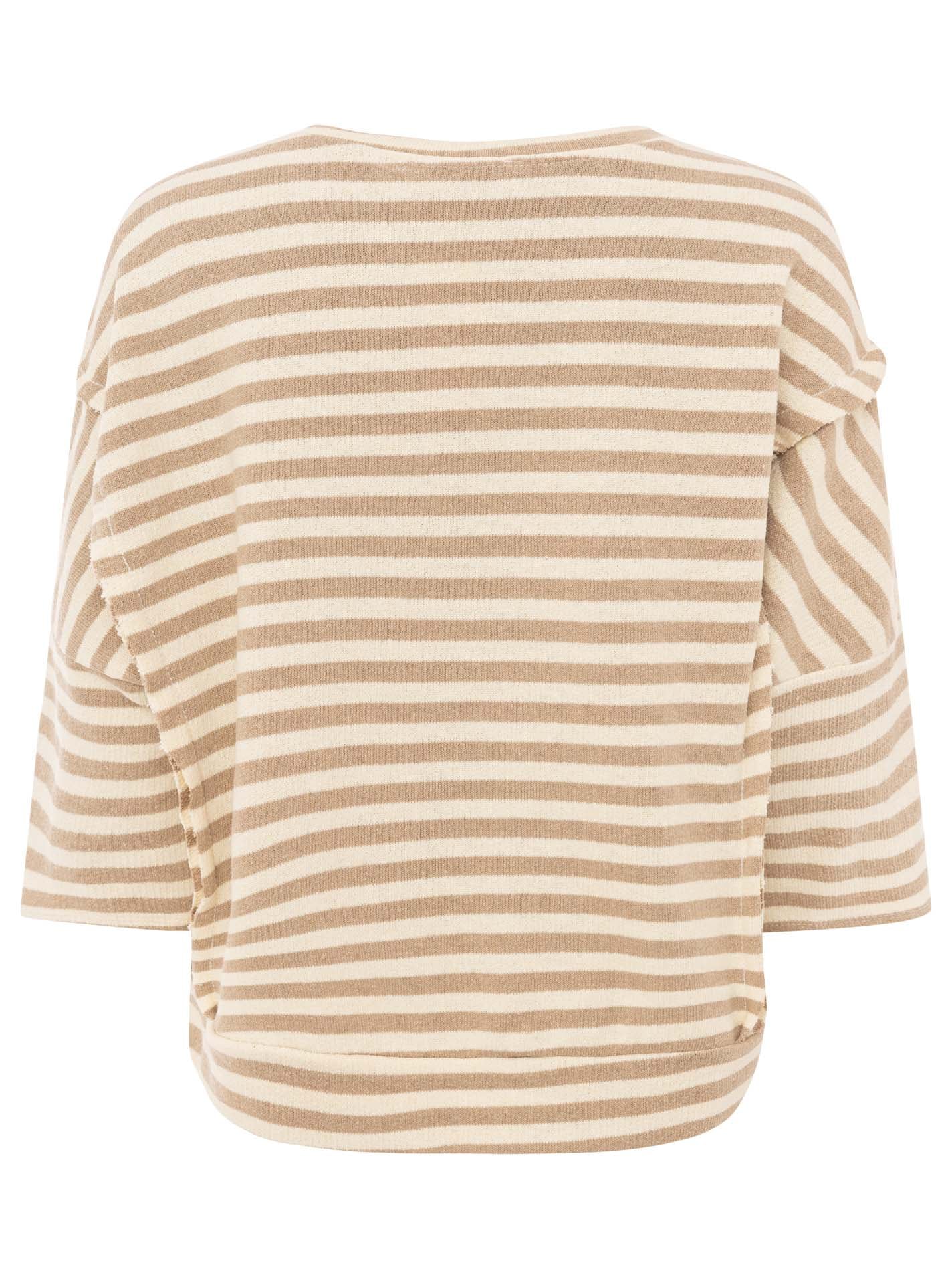 Zwillingsherz Streifenpullover »"More Amor Por Favor "« gestreift, Rundhals, große Aufschrift