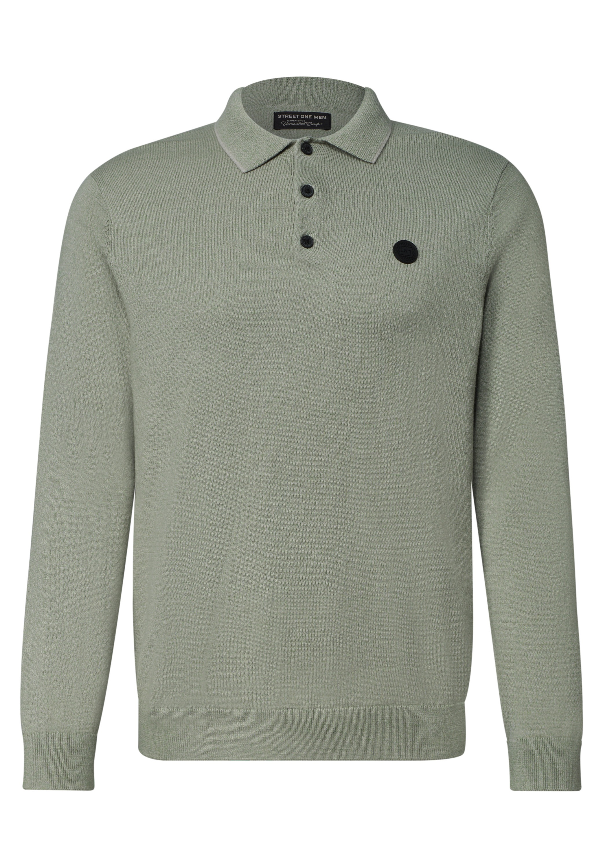 STREET ONE MEN Strickpullover mit Mouliné Garn
