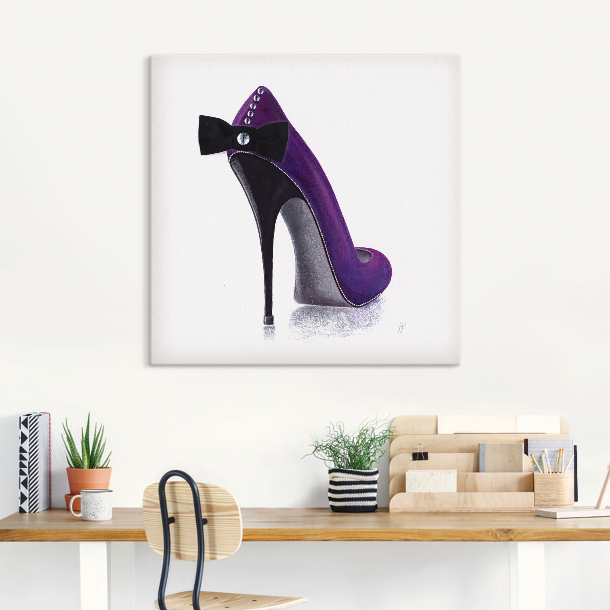 Artland Leinwandbild "Damenschuh - Violettes Modell", Modebilder, (1 St.), günstig online kaufen