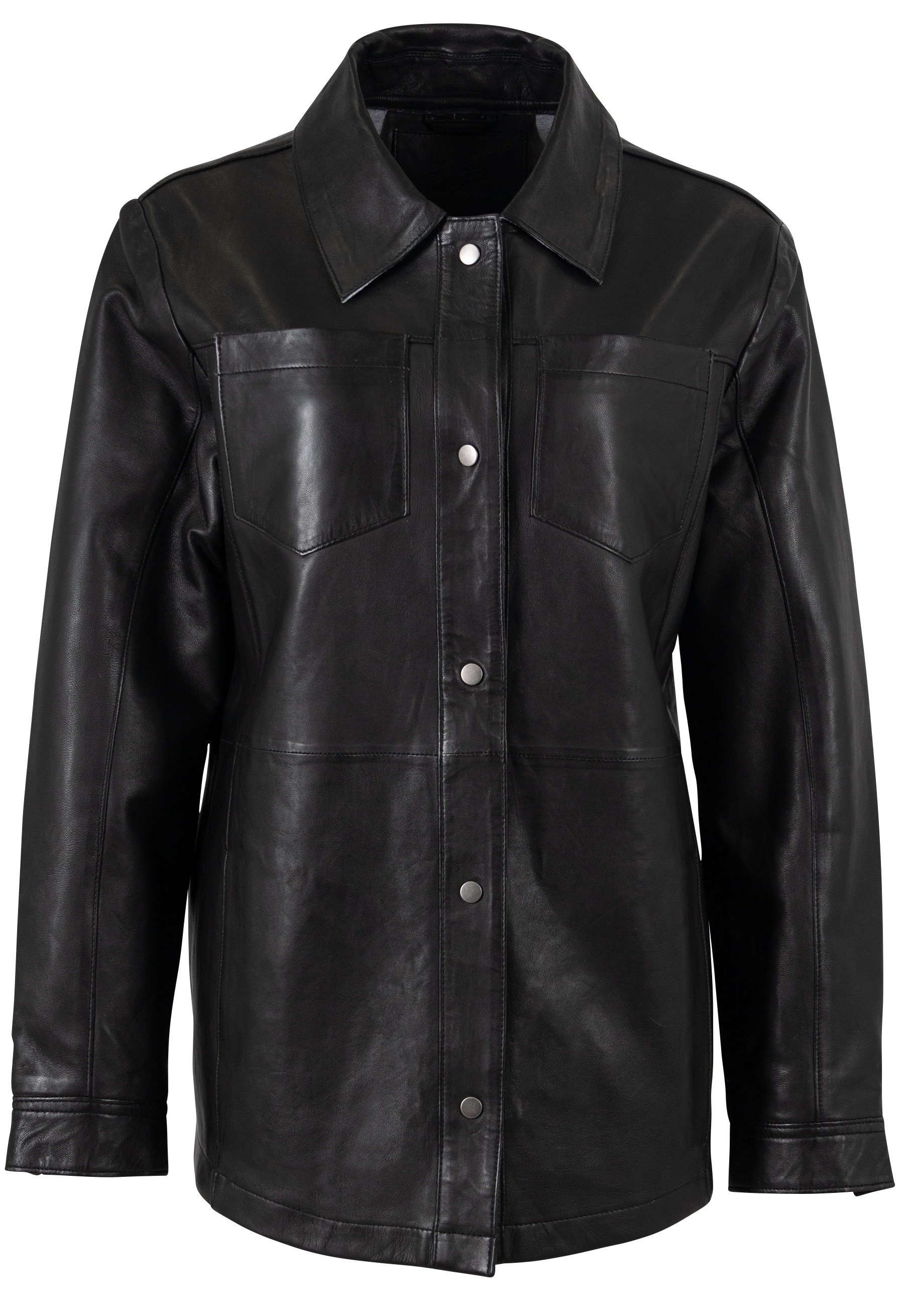 Mauritius Hemdbluse "MWNadya" aus Echtleder, oversize günstig online kaufen