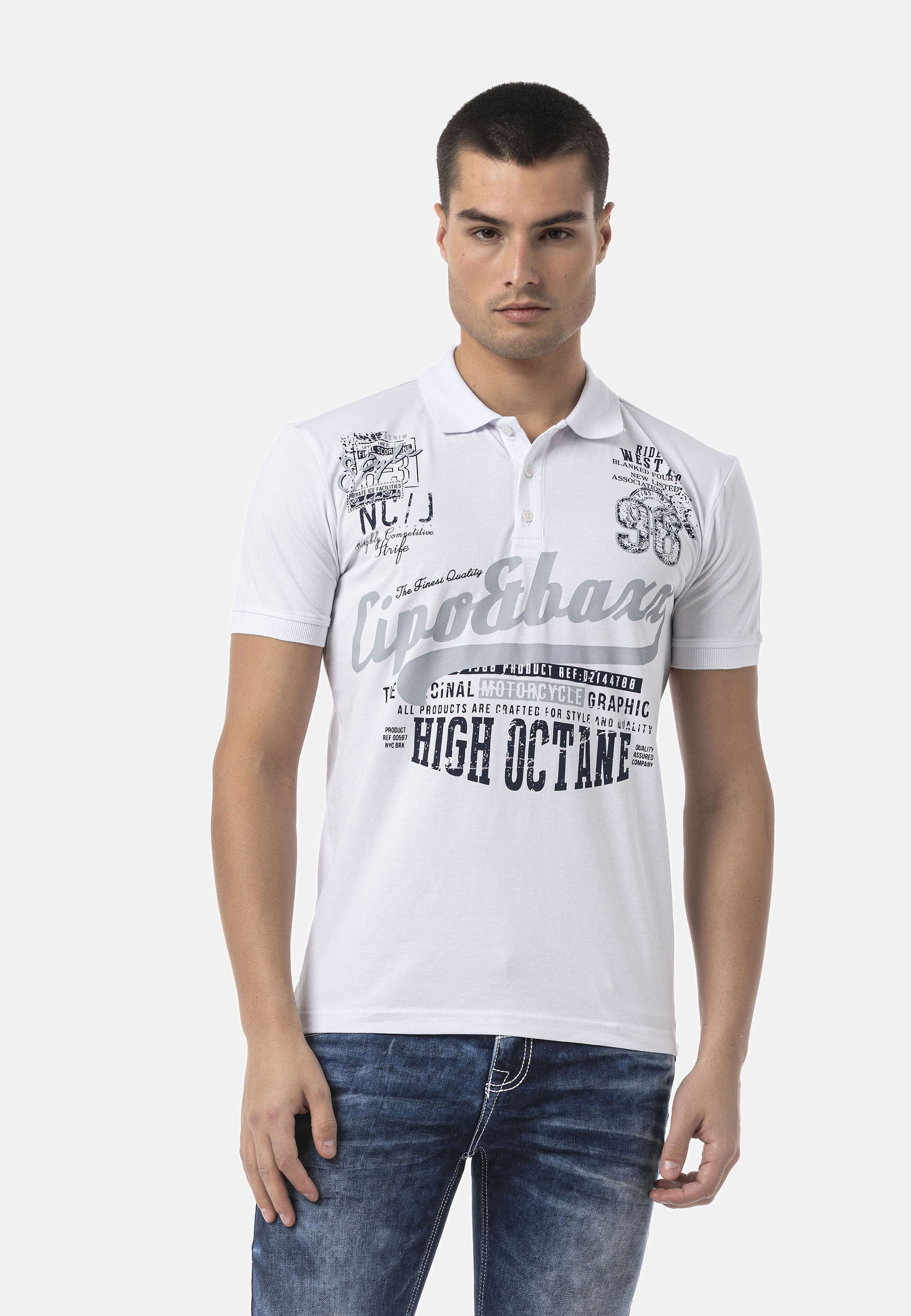 Cipo & Baxx T-Shirt »CT794« Markanten Schriftzüge