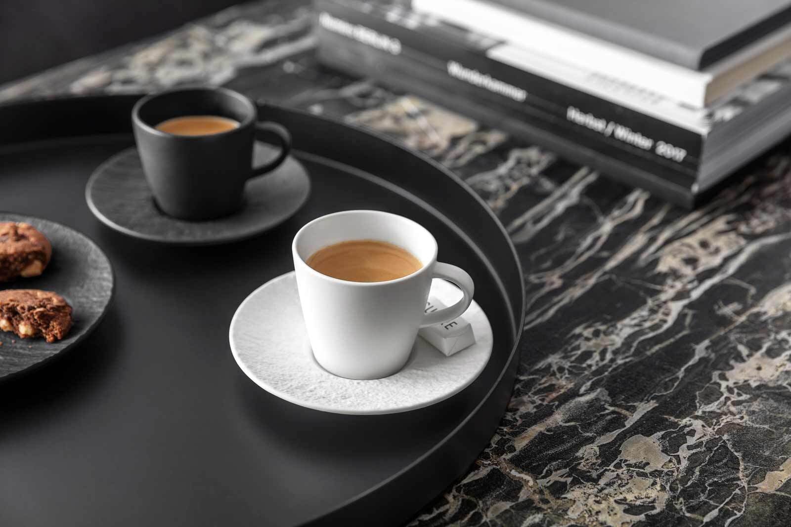 Villeroy & Boch Tasse »Espressotasse mit Untertasse Manufacture Rock 60 ml / ø 12,1 cm schwarz«