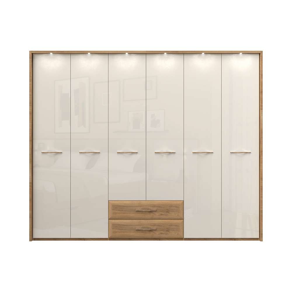 OTTO home Kleiderschrank "Gala, beige hochglänzend UV lackiert, kratzfest, günstig online kaufen