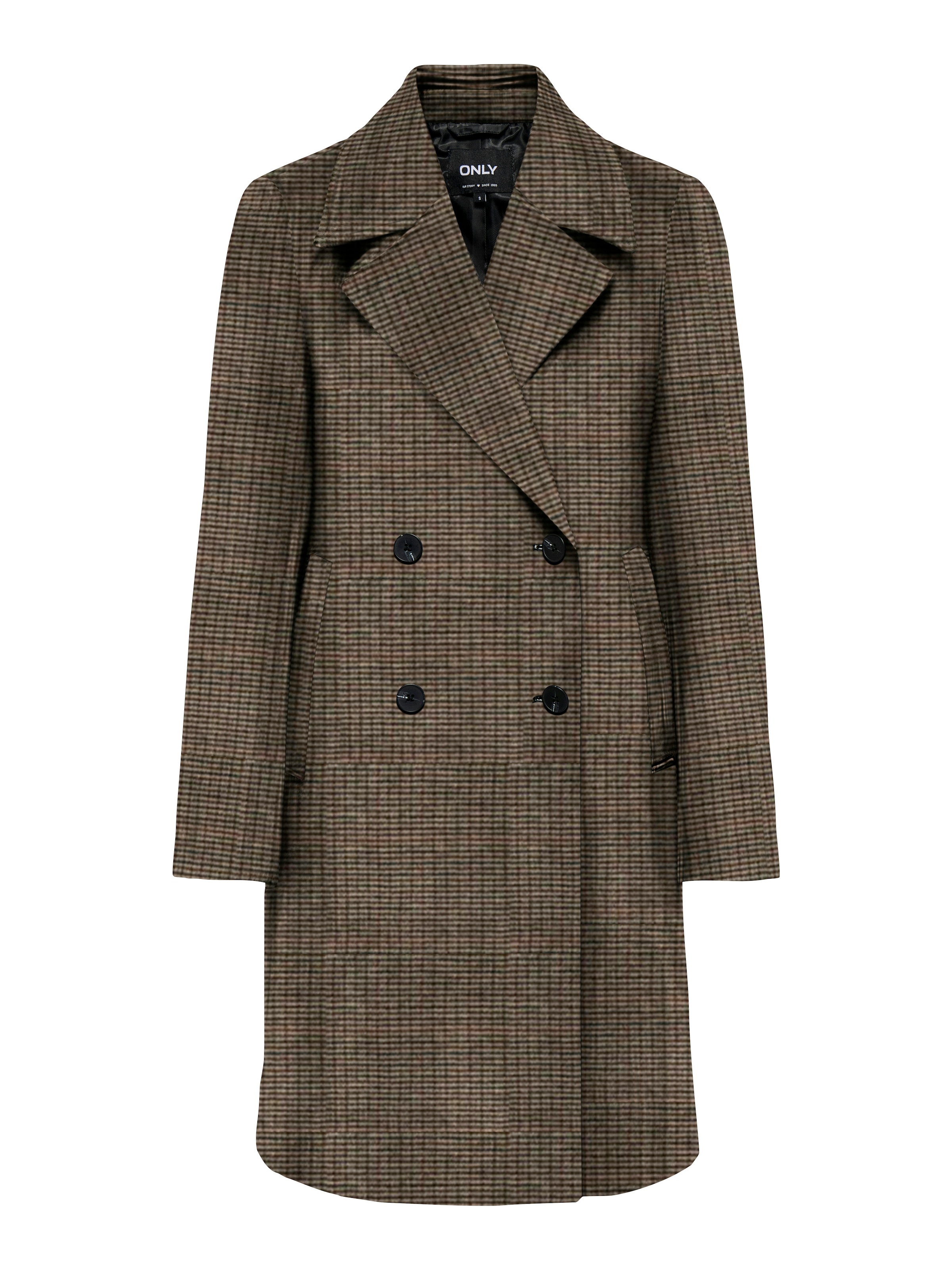 ONLY Langmantel »ONLTENNA LONG COAT CC OTW« Kunstfaser, kariert