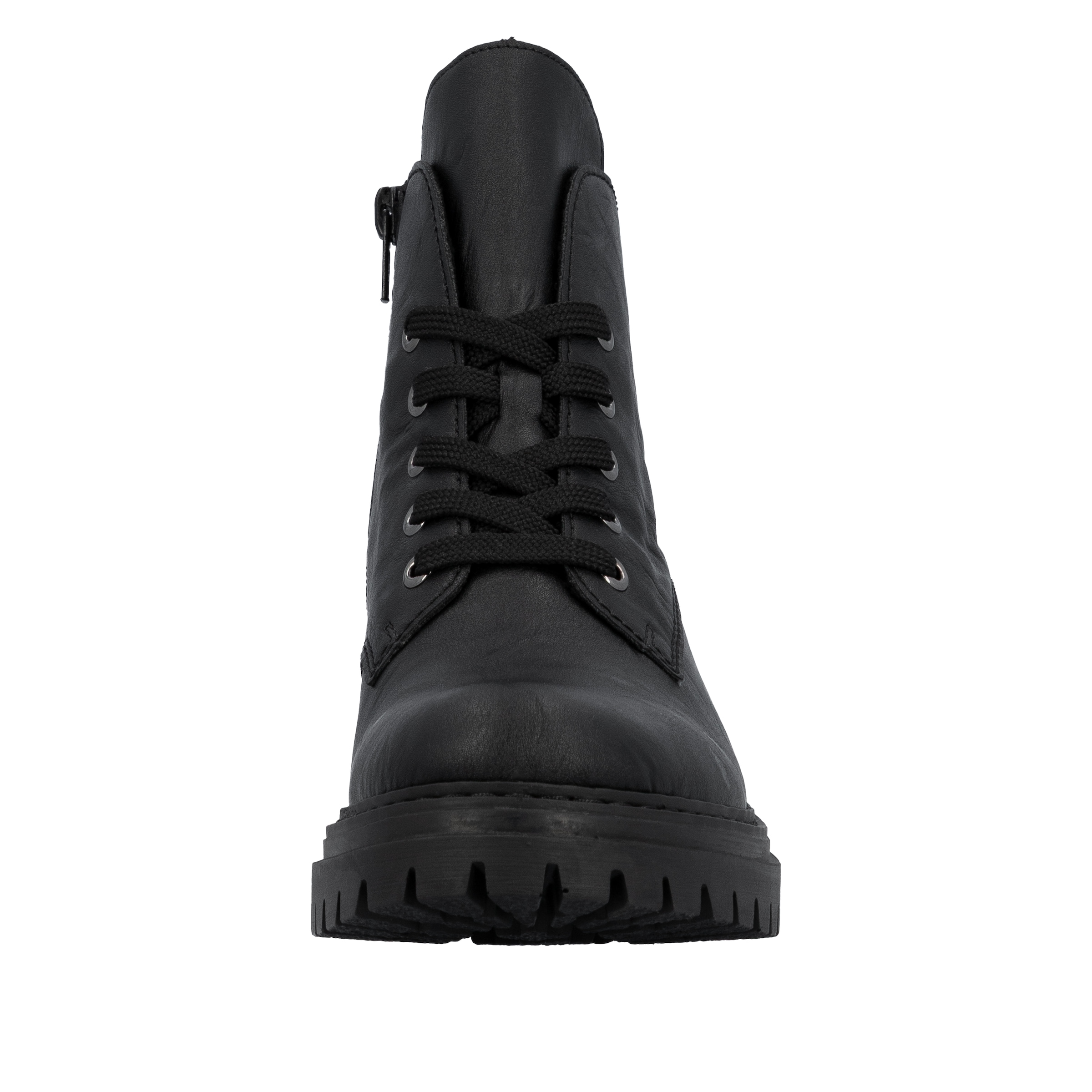 Rieker Schnürboots, Schnürstiefelette, Profilsohle, mit praktischem Innenreißverschluss