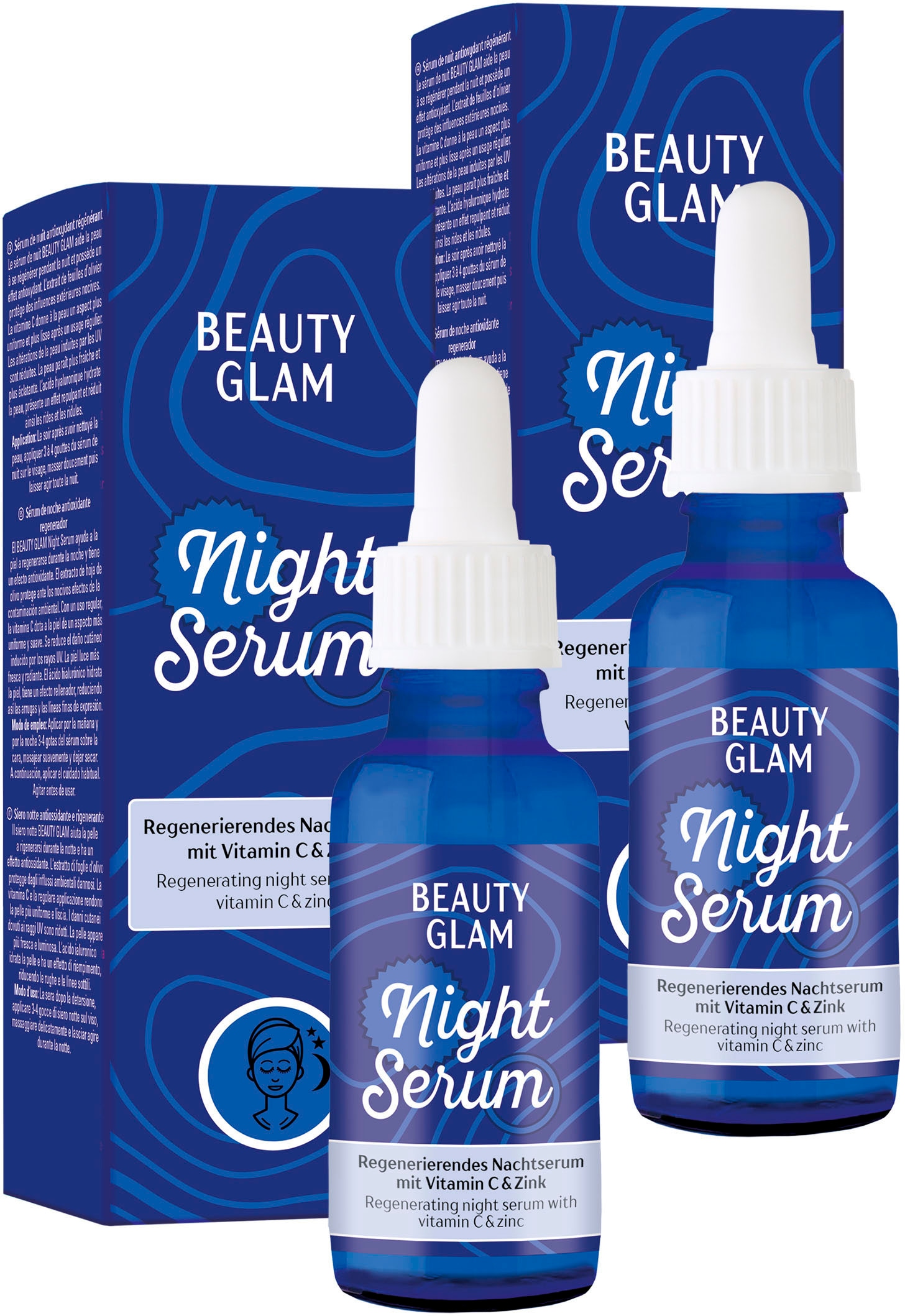 BEAUTY GLAM Gesichtspflege-Set »Night Serum«, (2 tlg.)