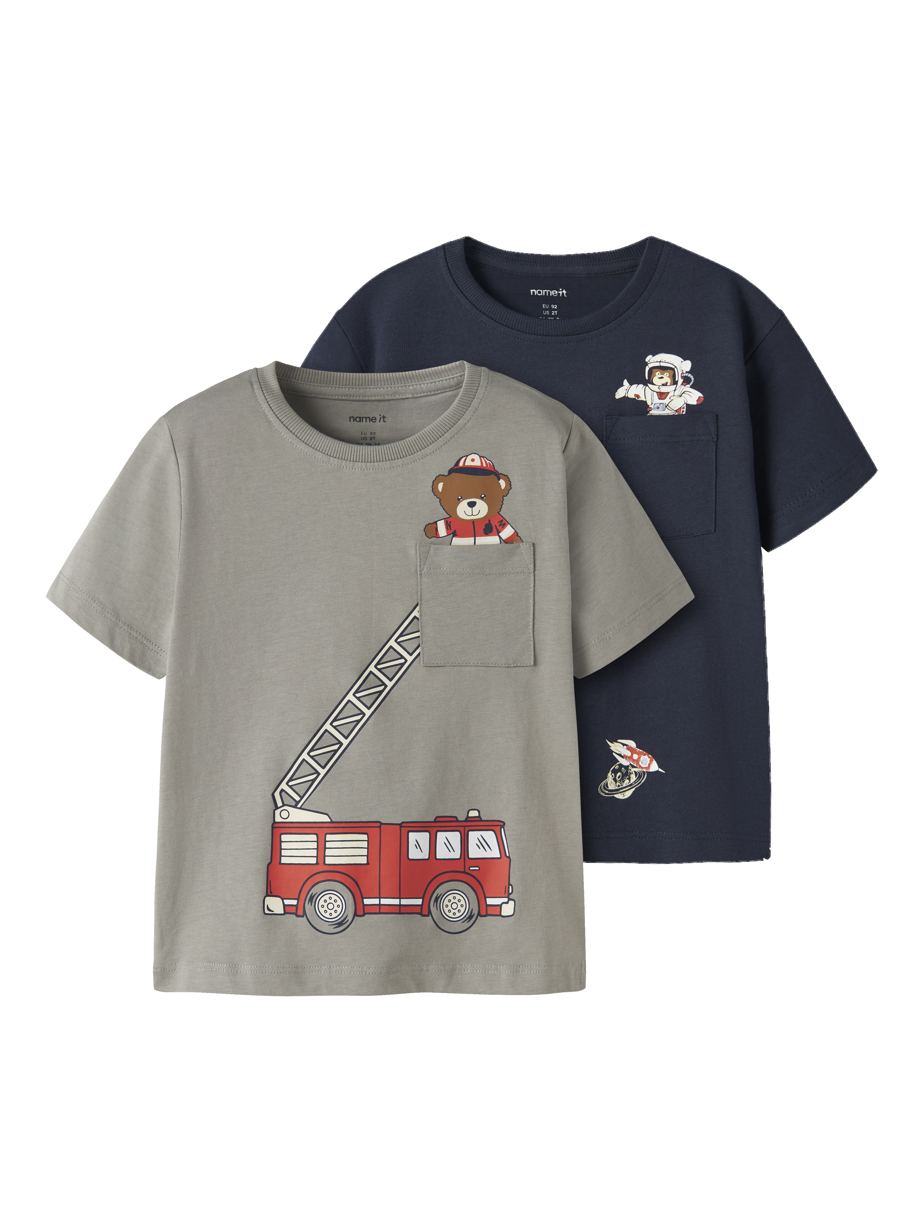Name It T-Shirt "NMMVILIAN 2P SS NREG TOP" Packung, 2